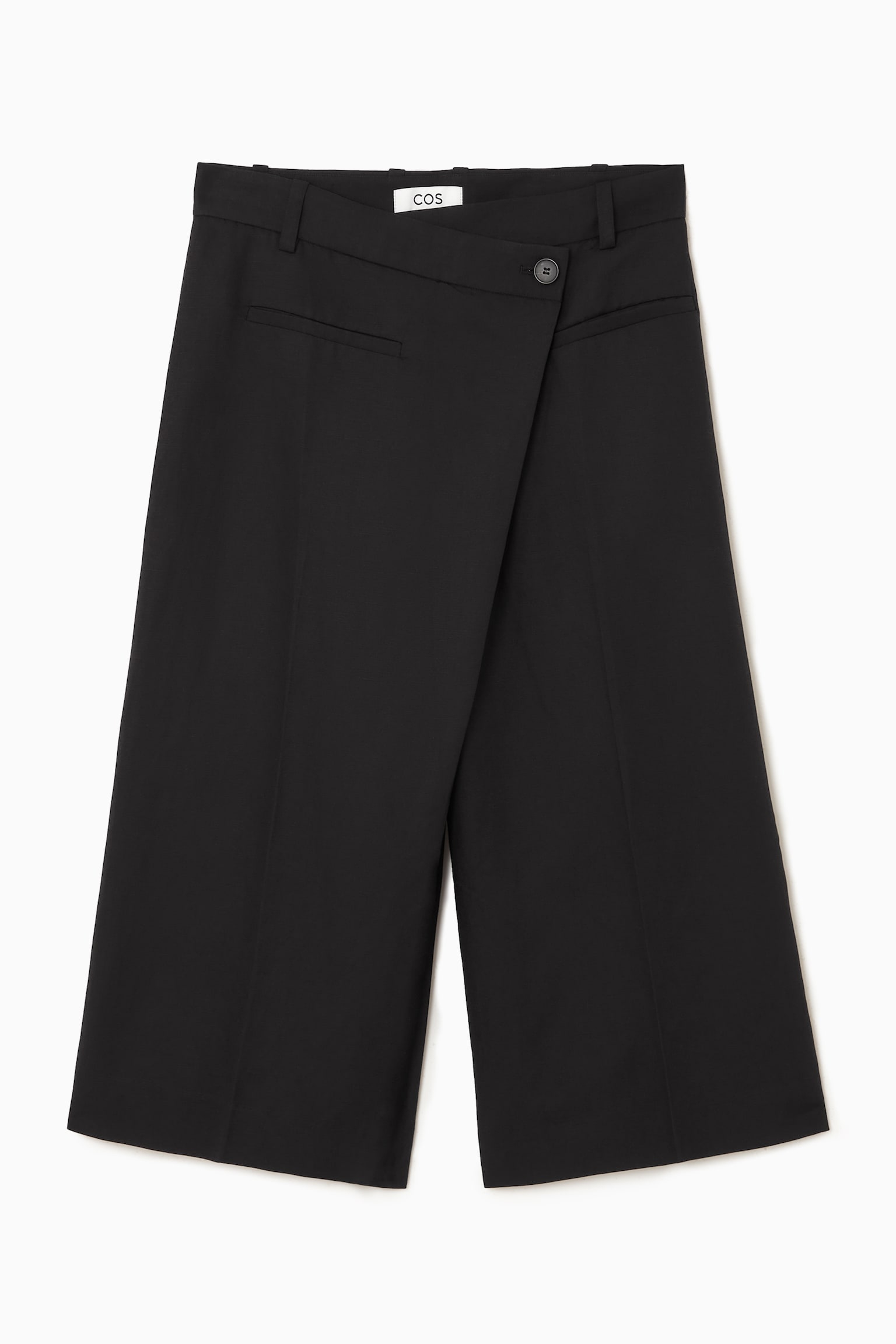 WRAP-FRONT CULOTTES - BLACK/BEIGE