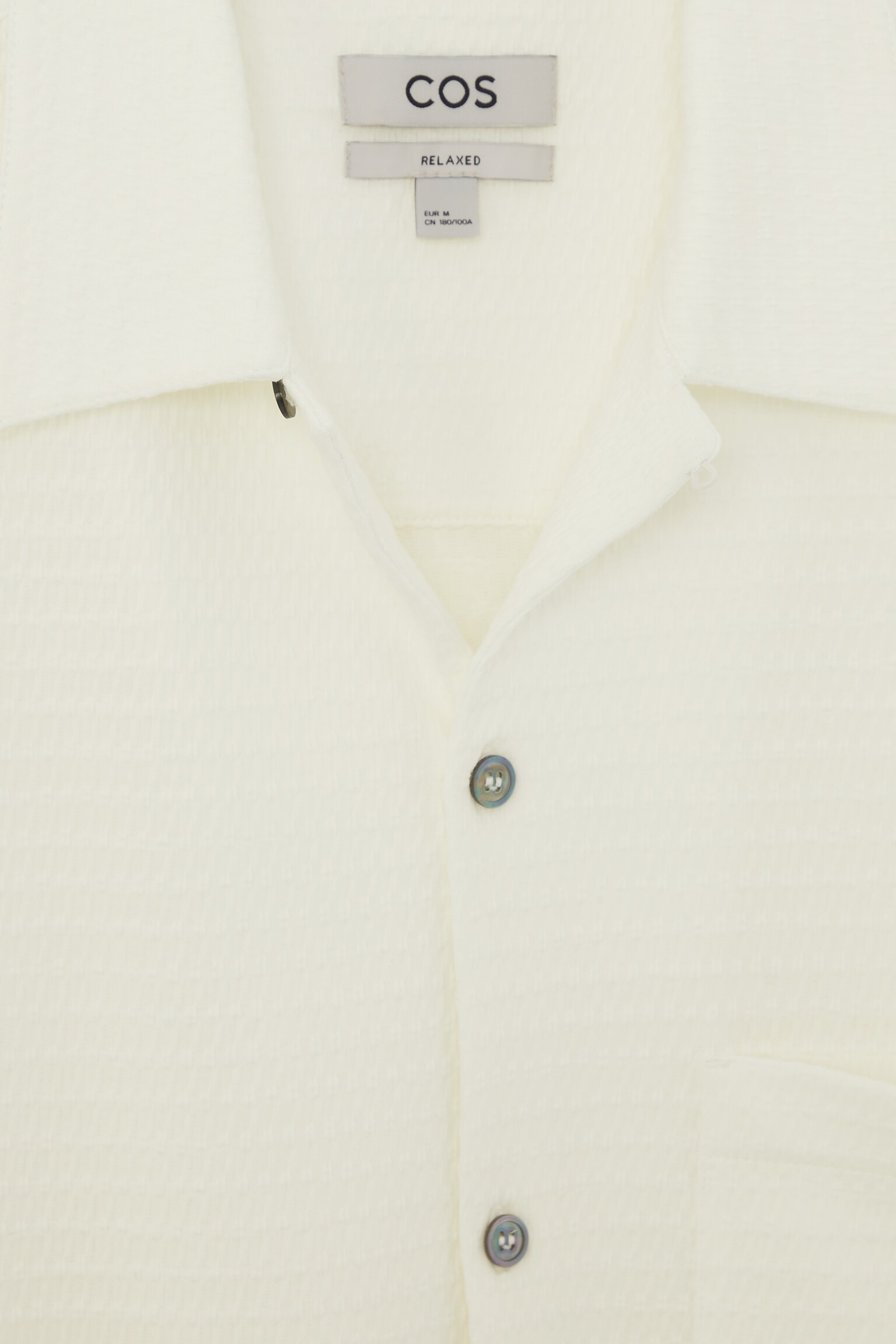 KURZARMHEMD AUS BAUMWOLL-SEERSUCKER - WEISS - 3