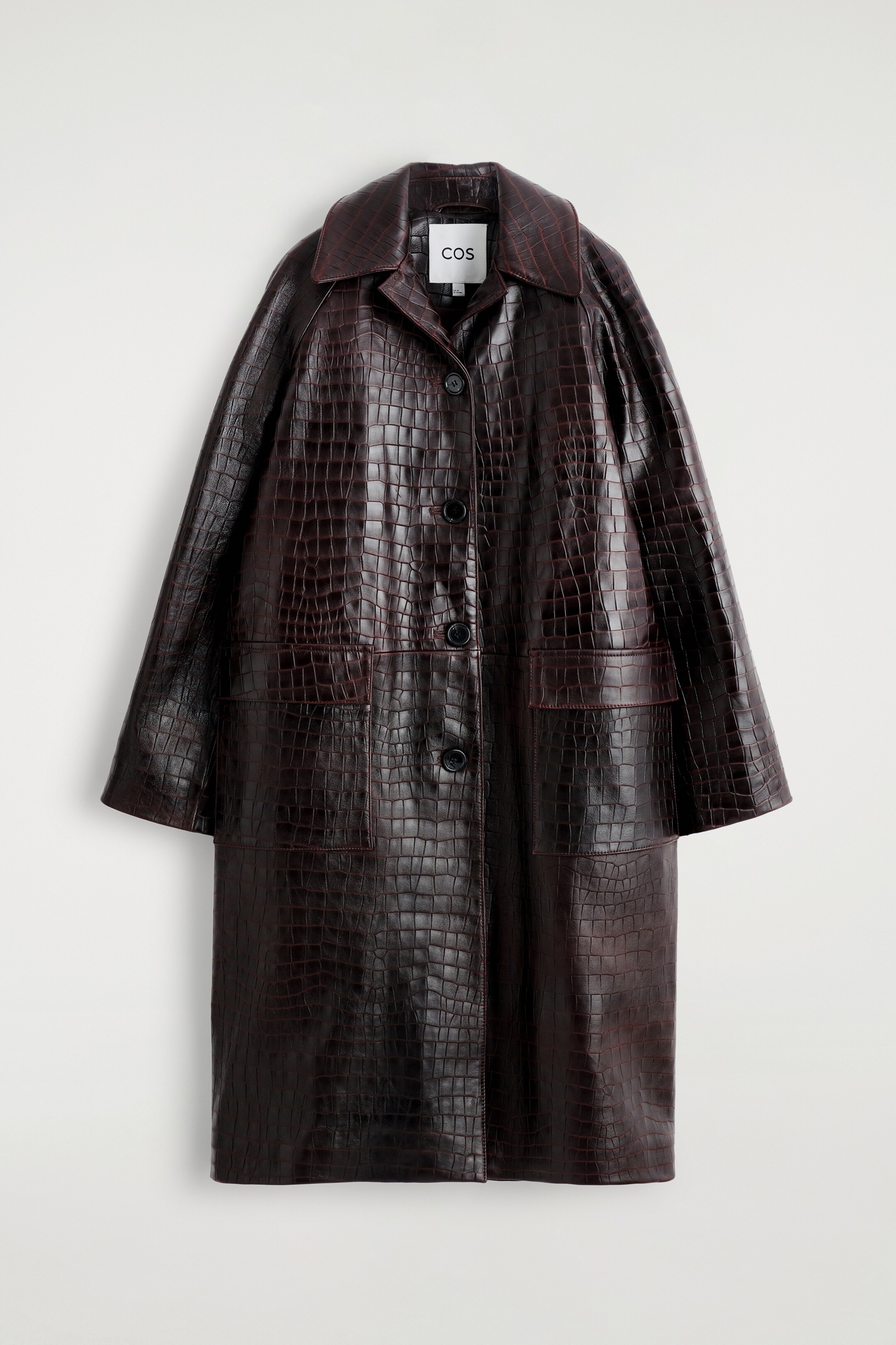 Visualizza immagine più grande: CAPPOTTO IN PELLE EFFETTO COCCODRILLO - MARRONE SCURO - DONNA | H&M IT 6