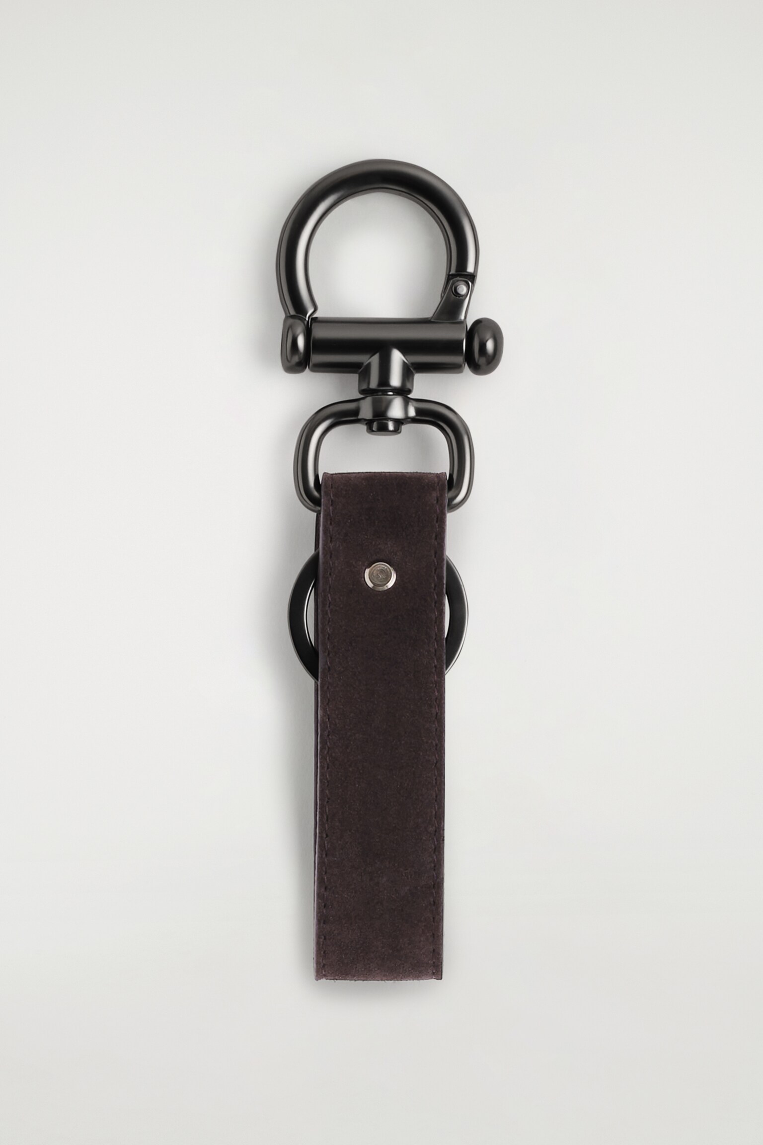 PORTE-CLÉS EN CUIR - BRUN/NOIR - 2