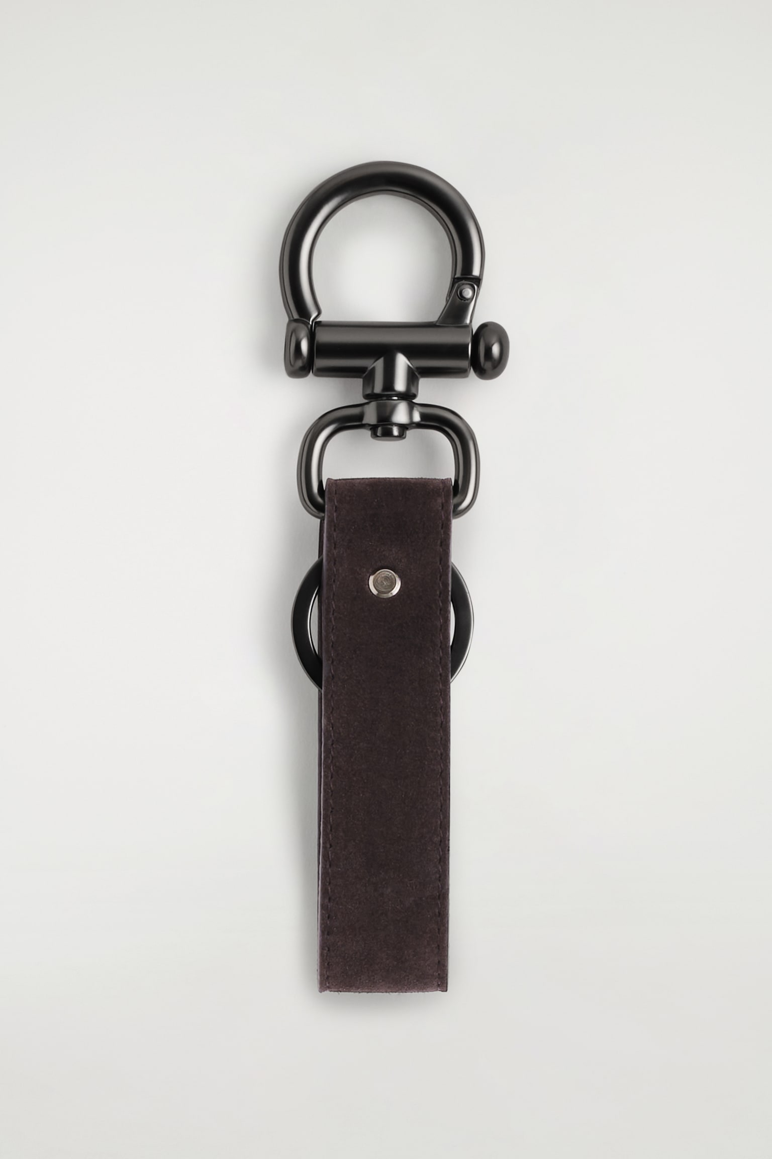 LEATHER KEYRING - BROWN/BLACK - 2