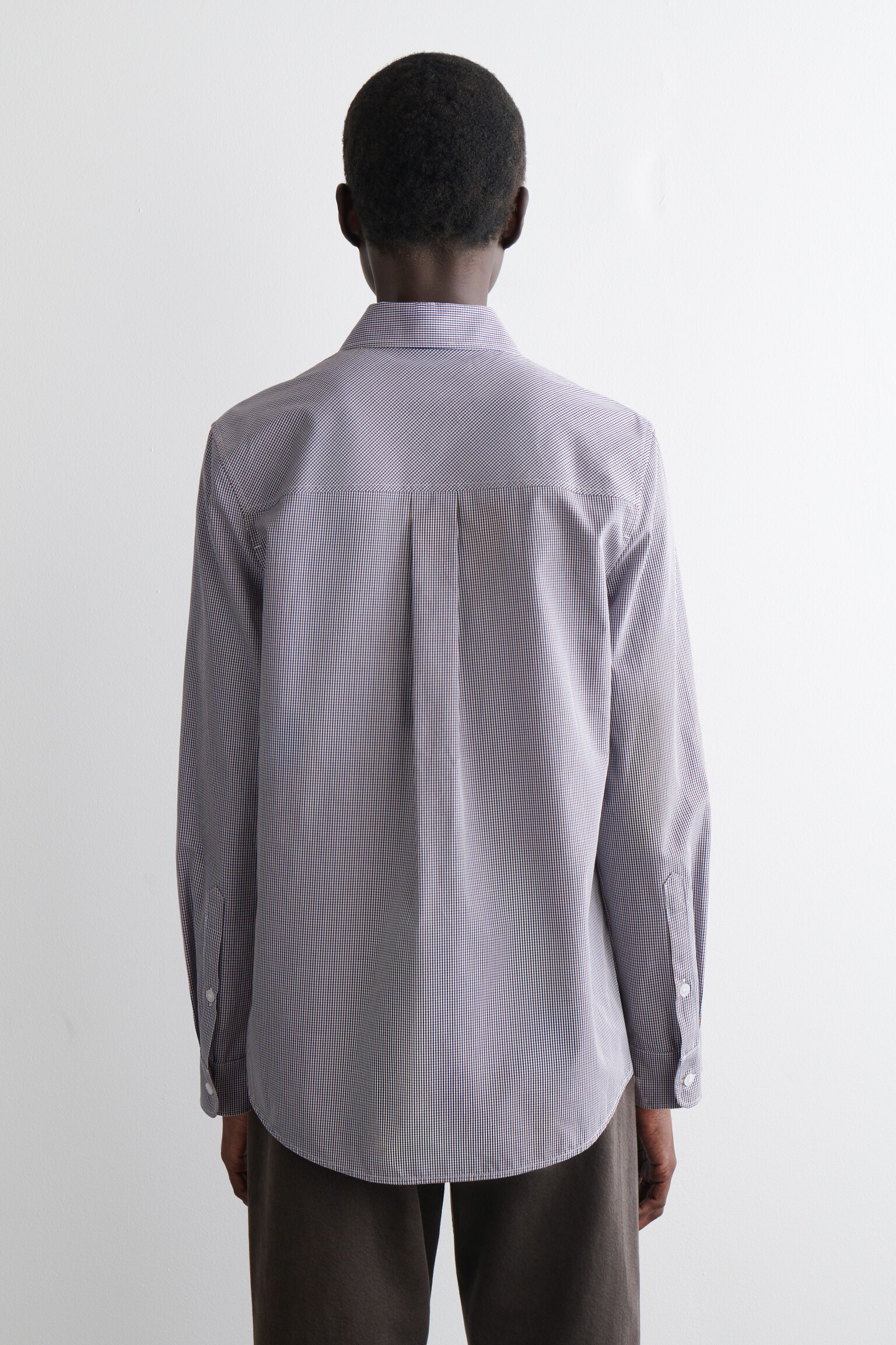 CHEMISE EN COTON VICHY - BLANC / BLEU / CARREAUX/BLEU / BEIGE / VICHY - 3