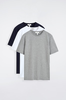 3-PACK CREWNECK T-SHIRTS I BOMULL