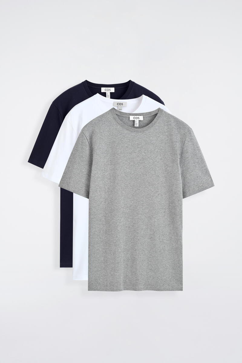 3-Pack Cotton Crew-Neck T-Shirts
