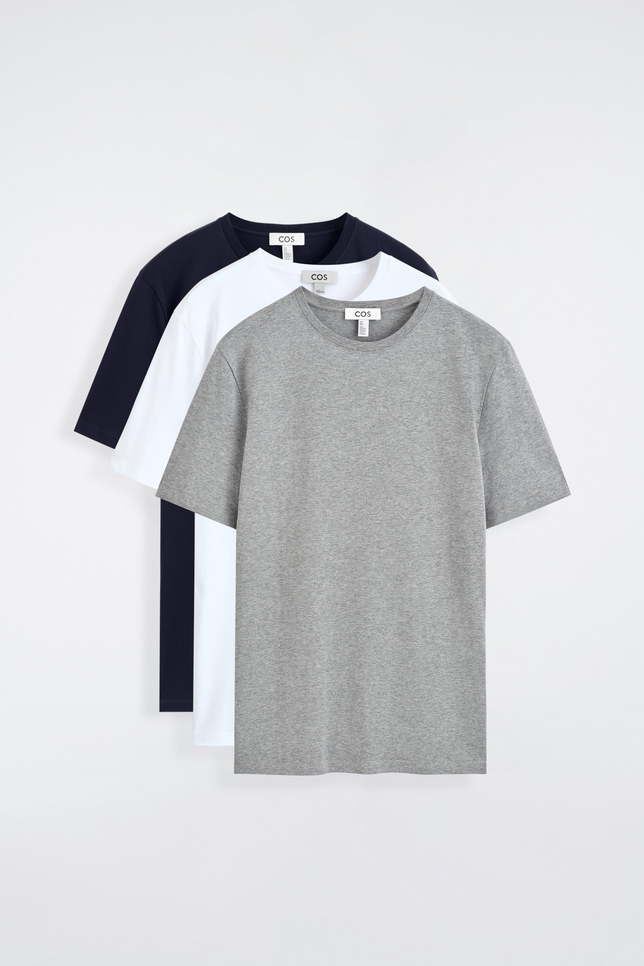 3-PACK CREWNECK T-SHIRTS I BOMULL