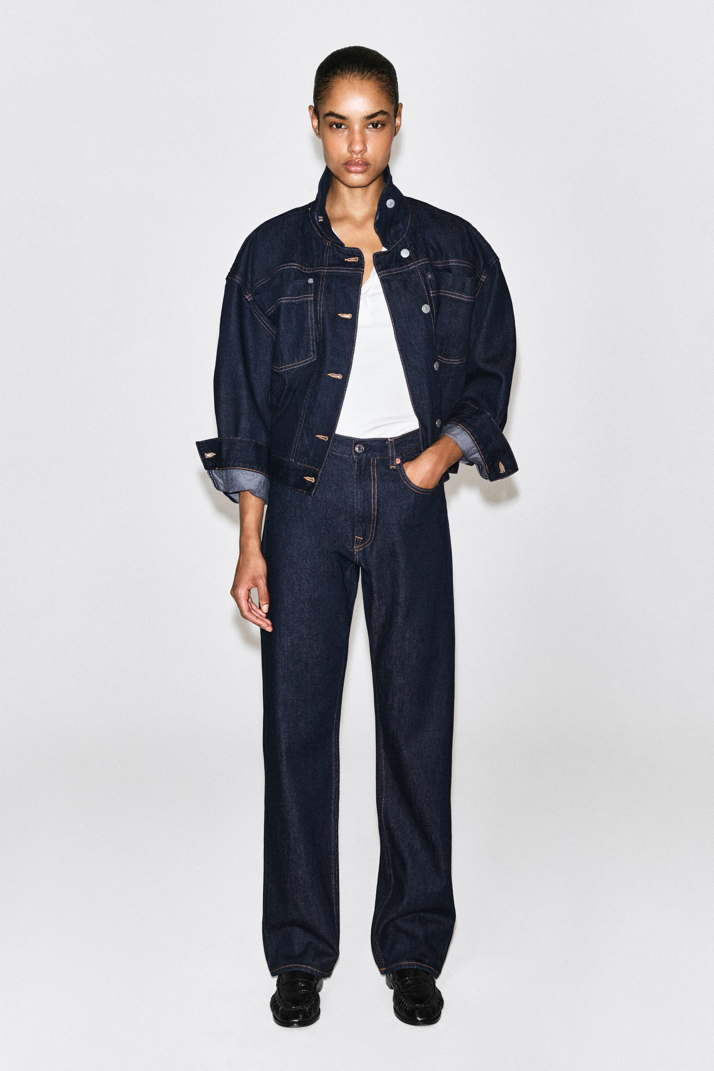 CHORD STRAIGHT-LEG JEANS - thumbnail 2