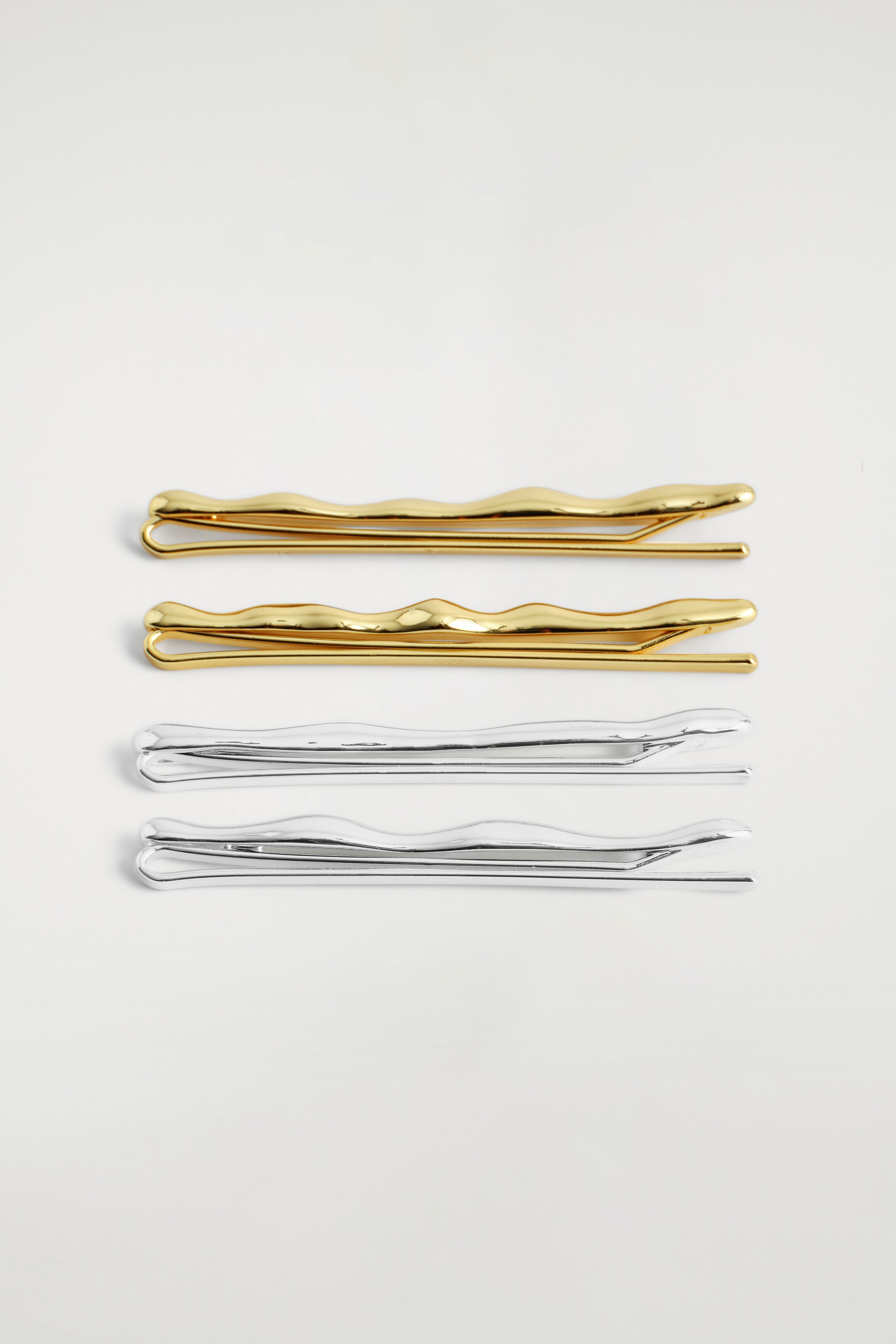 Ver imagen más grande: 4-PACK MOLTEN HAIR SLIDES - DORADO/PLATEADO - MUJER | H&M ES 4