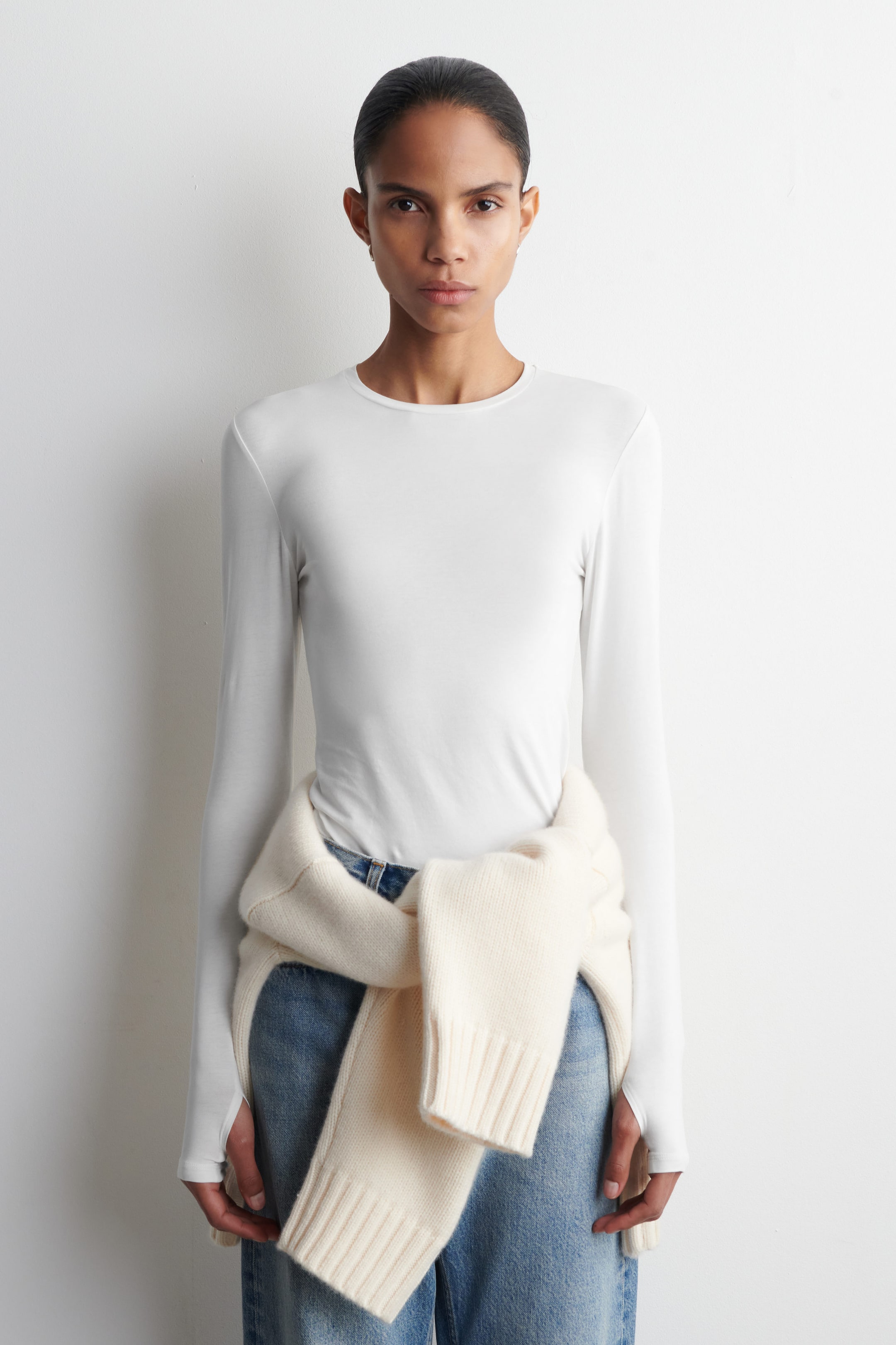 COTTON LONG-SLEEVED TOP