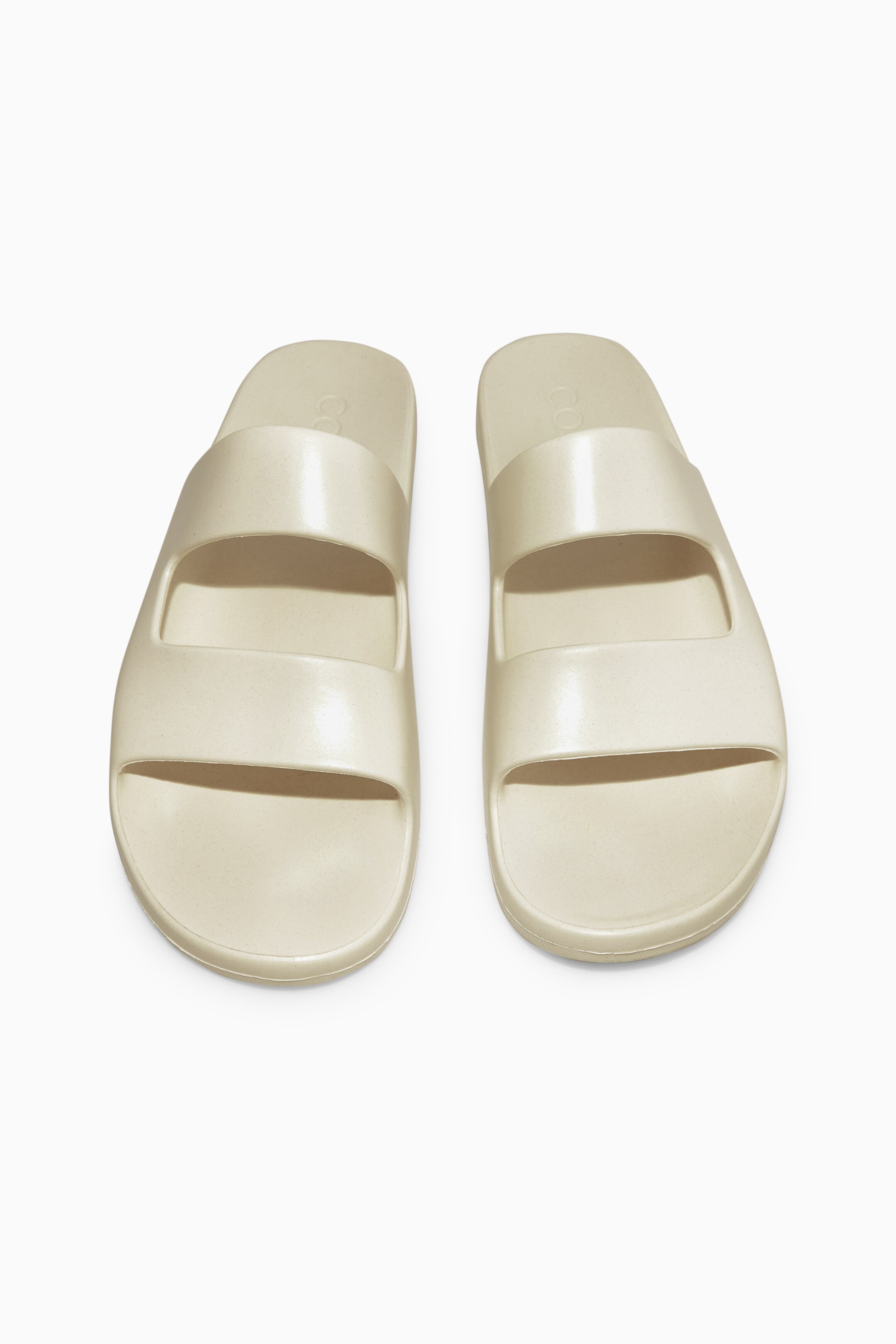 View larger image: DOUBLE-STRAP RUBBER SLIDES - CREAM - Men | H&M GB 4
