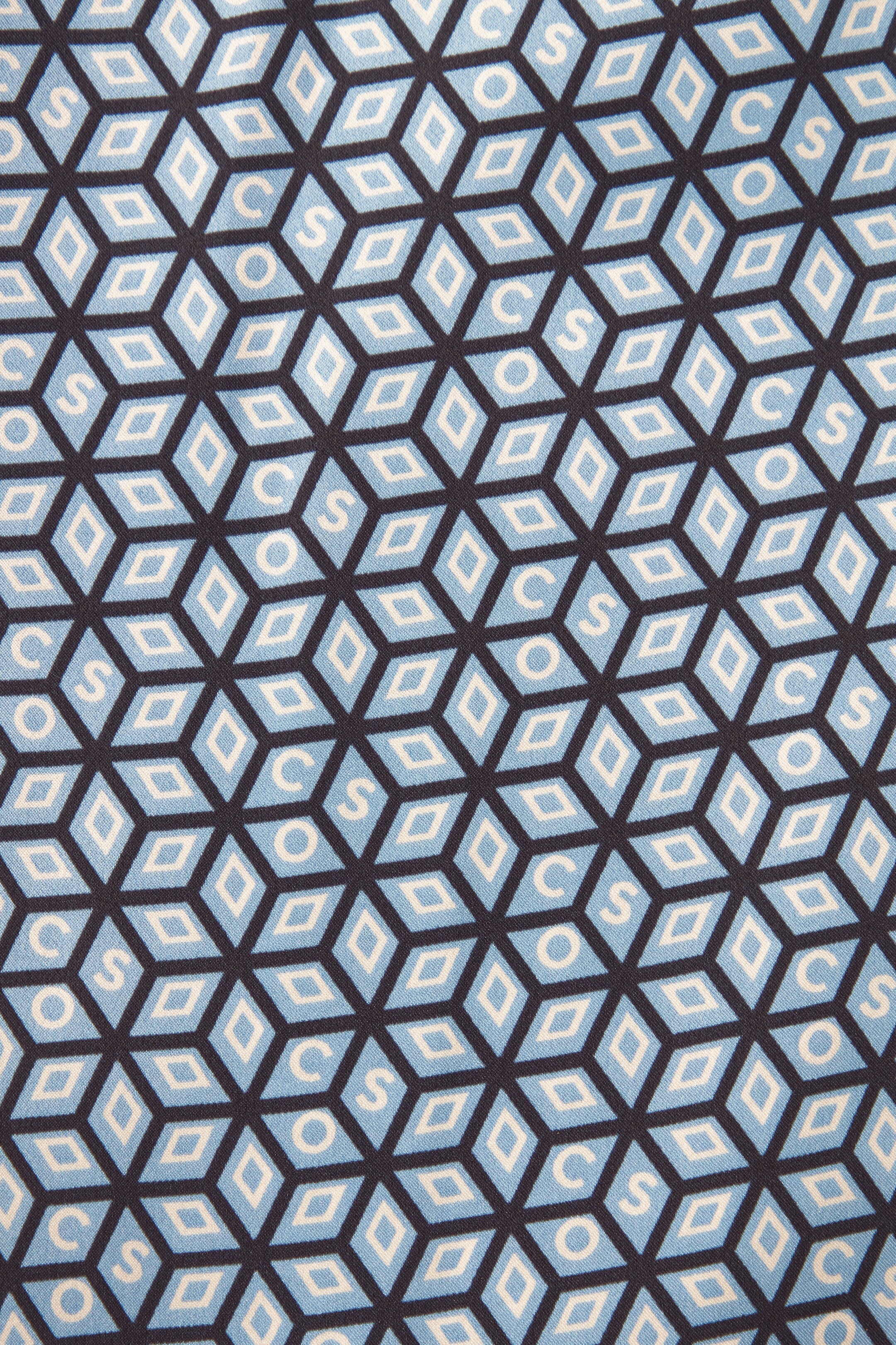 Ingrandisci l'immagine: PRINTED PURE SILK PYJAMA TROUSERS - LIGHT BLUE / MONOGRAM PRINT - DONNA | H&M CH 2