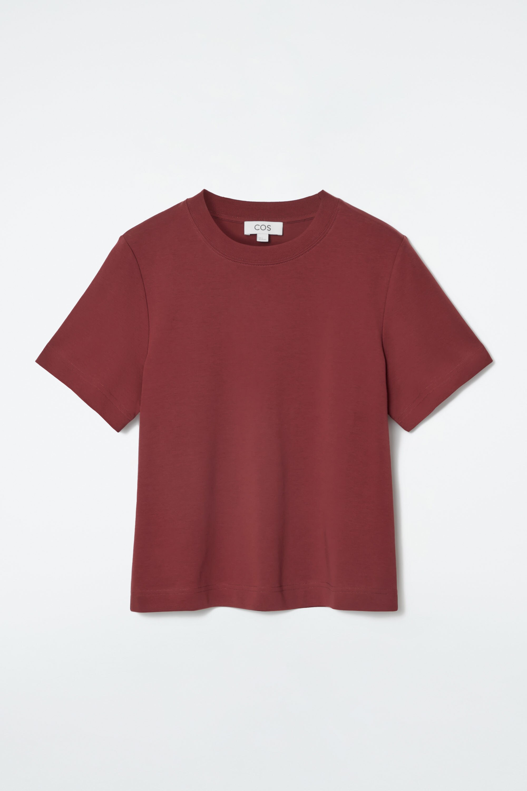 CLEAN CUT REGULAR T-SHIRT - MAROON | COS