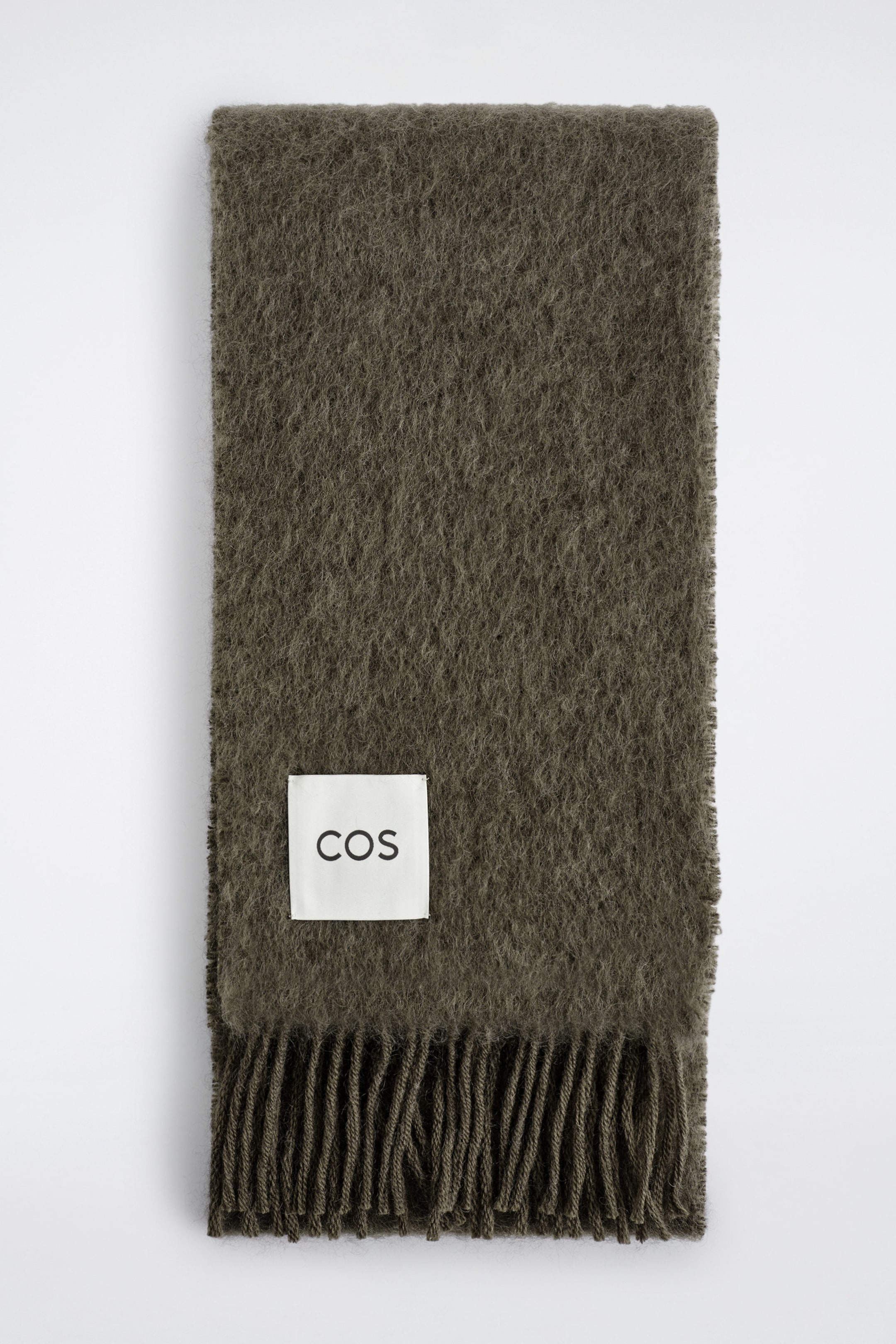 FRINGED MOHAIR SCARF