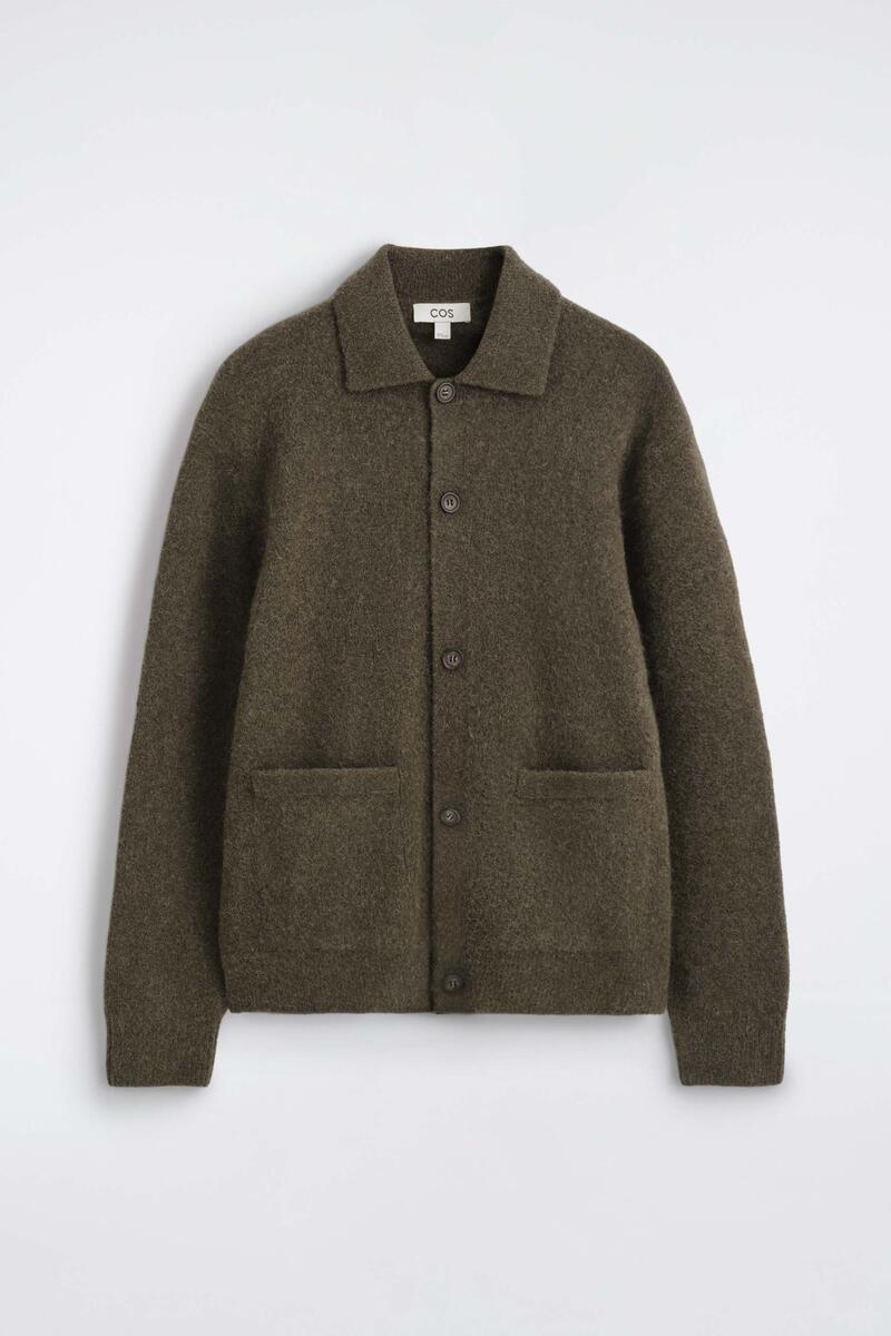 Textured Collared Cardigan