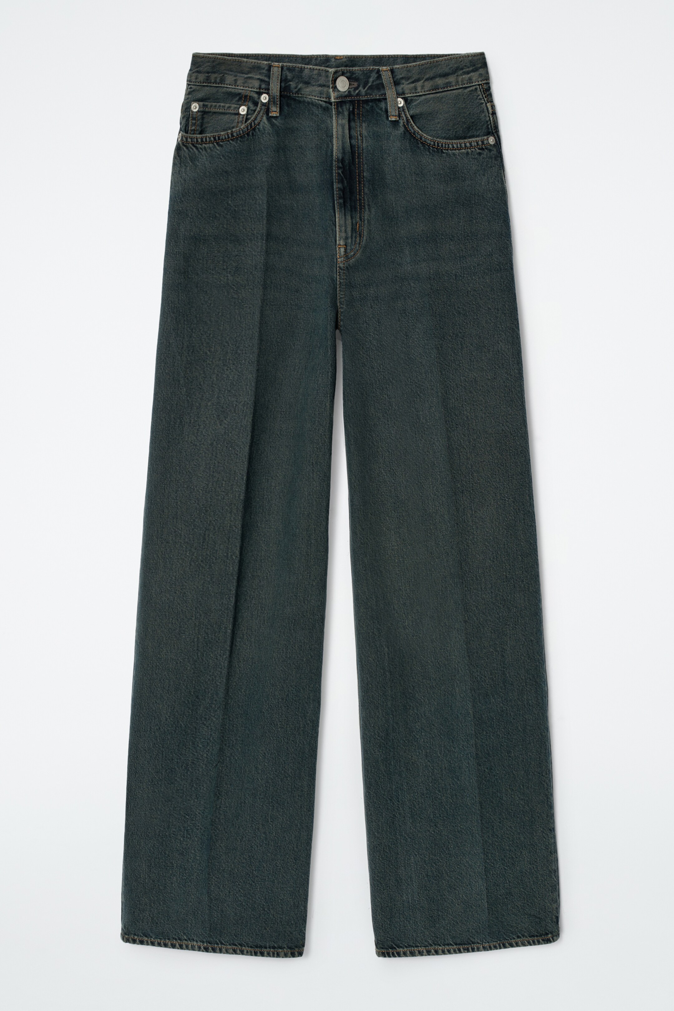 View larger image: TIDE WIDE-LEG JEANS - MID-WASH BLUE - Ladies | H&M GB 5