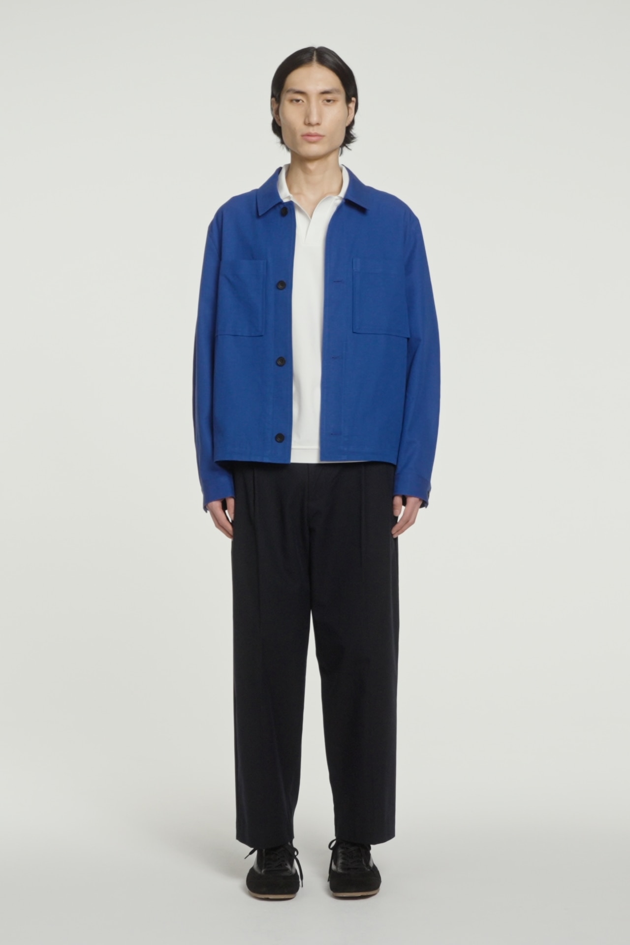 RELAXED UTILITY OVERSHIRT - COBALT BLUE | COS