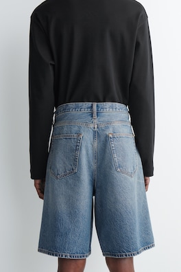 RIDER RELAXED-FIT DENIM SHORTS — BLUE 3