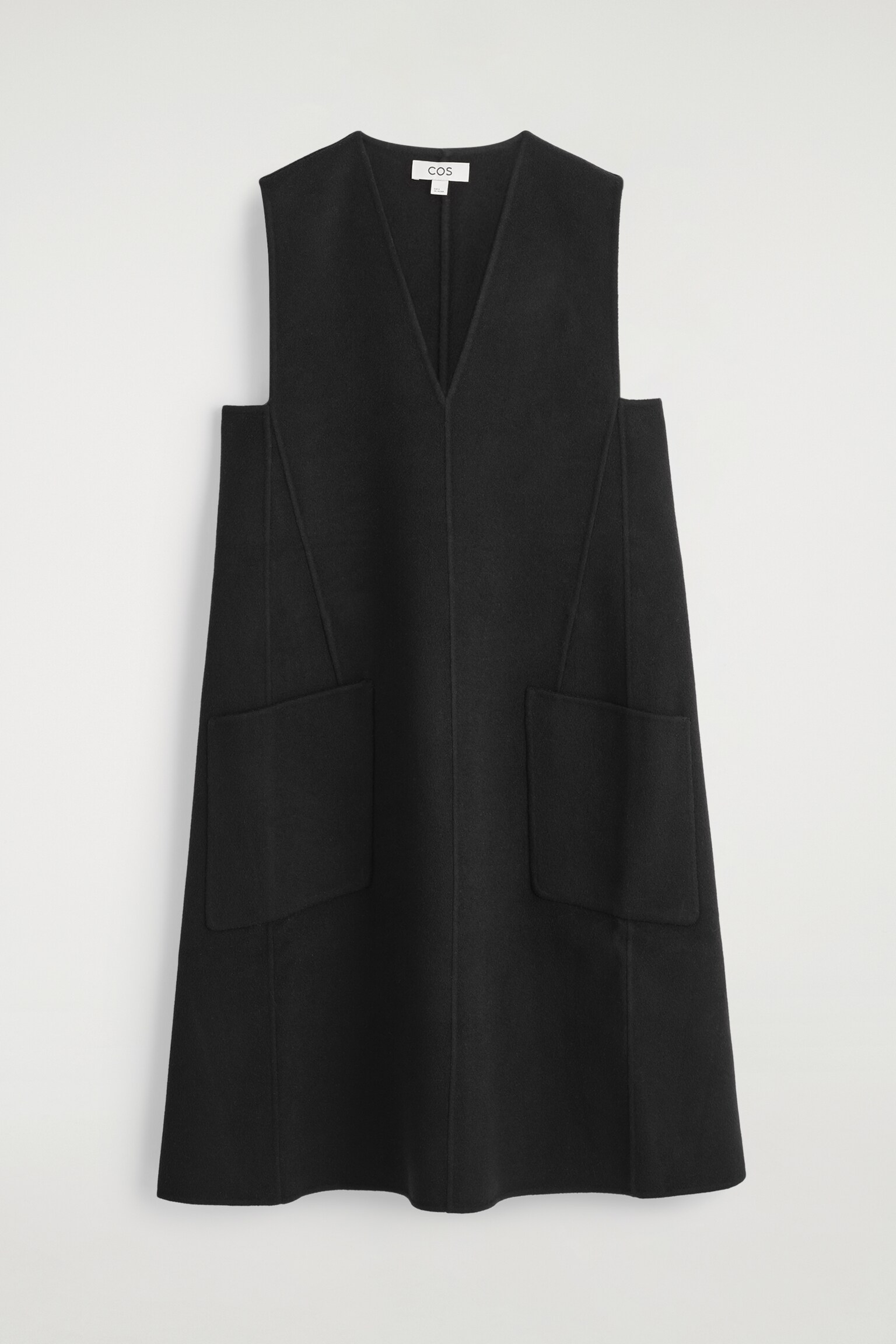 ROBE EN LAINE MÉRINOS DOUBLE FACE - NOIR - 2