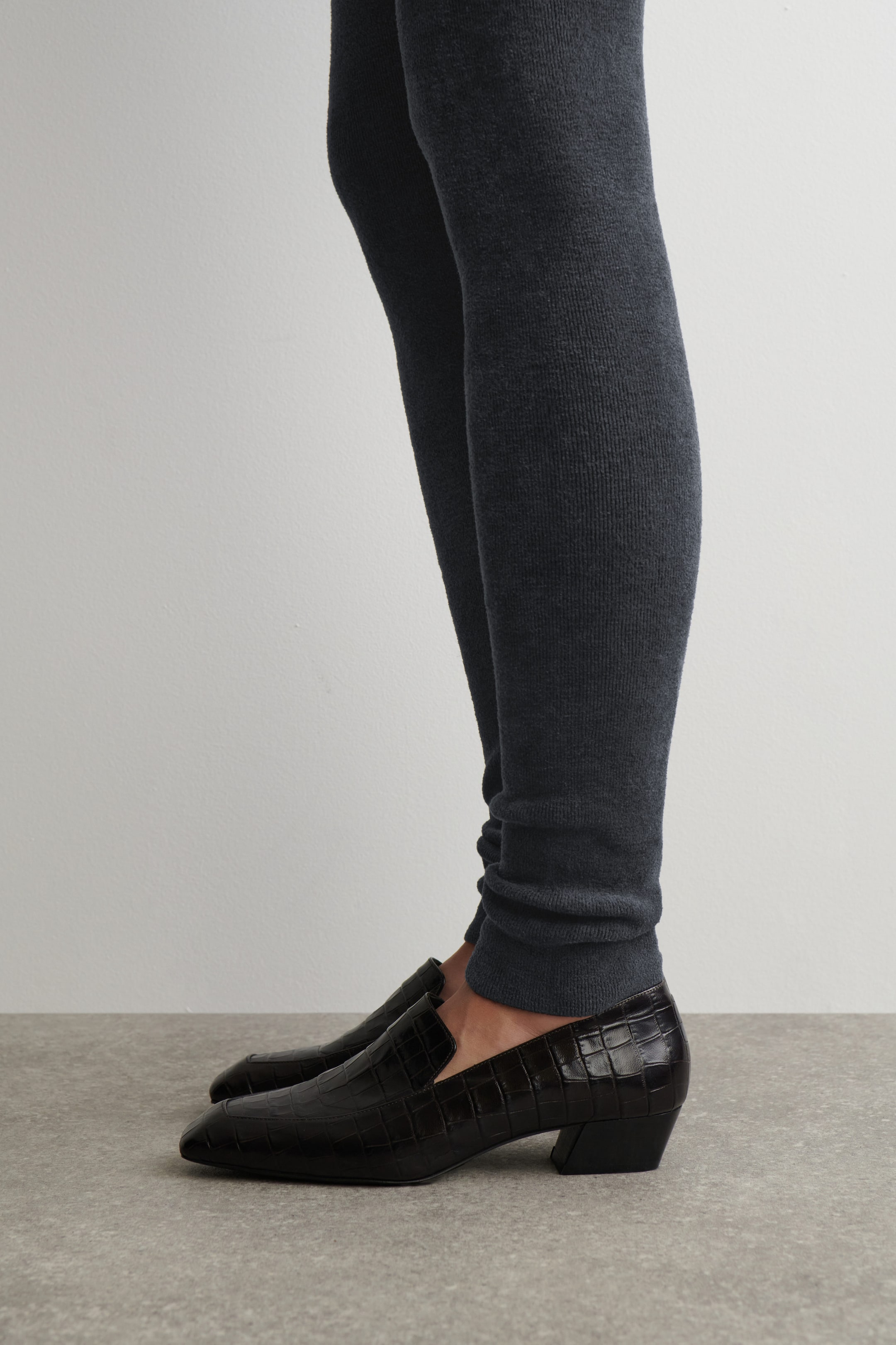 CHENILLE-KNIT LEGGINGS