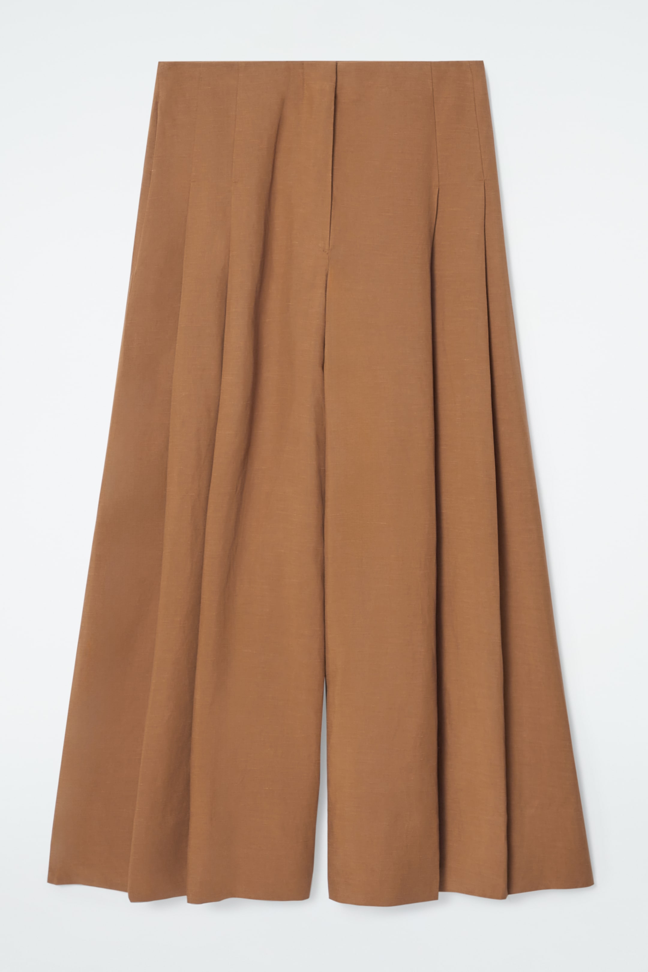 Grösseres Bild ansehen: CULOTTES AUS LEINEN-MIX MIT FALTEN - BRAUN - DAMEN | H&M CH 1