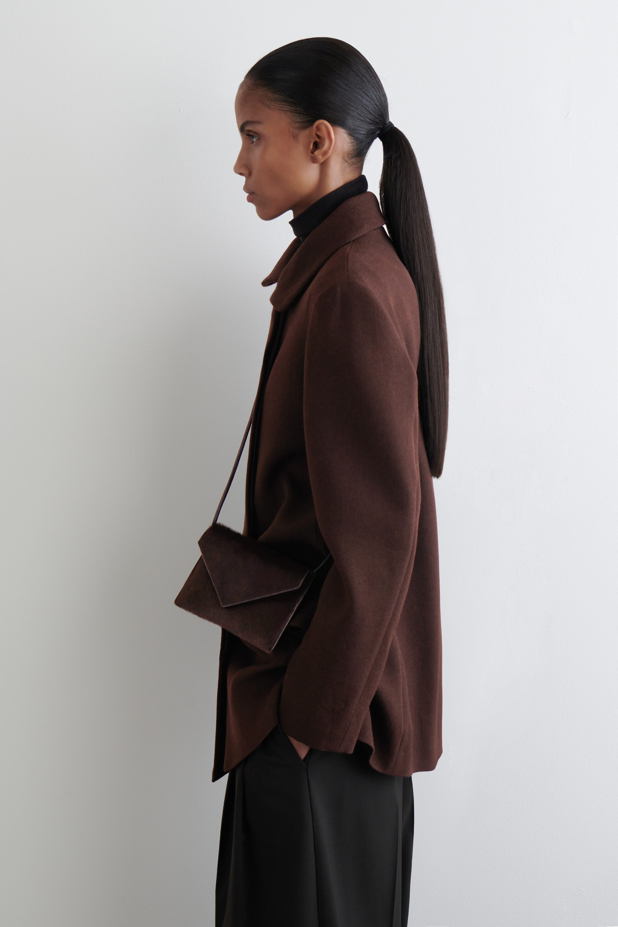 CROSSBODY PHONE BAG - PONY-HAIR LEATHER