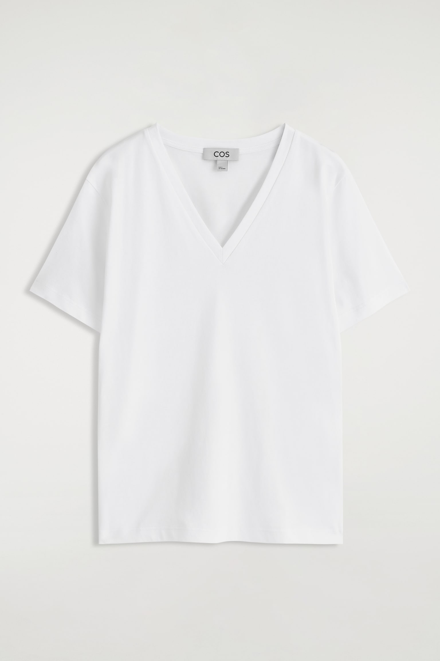 V-NECK COTTON T-SHIRT - WHITE/GREY MÉLANGE/WHITE / STRIPED/BLACK/NAVY - 2