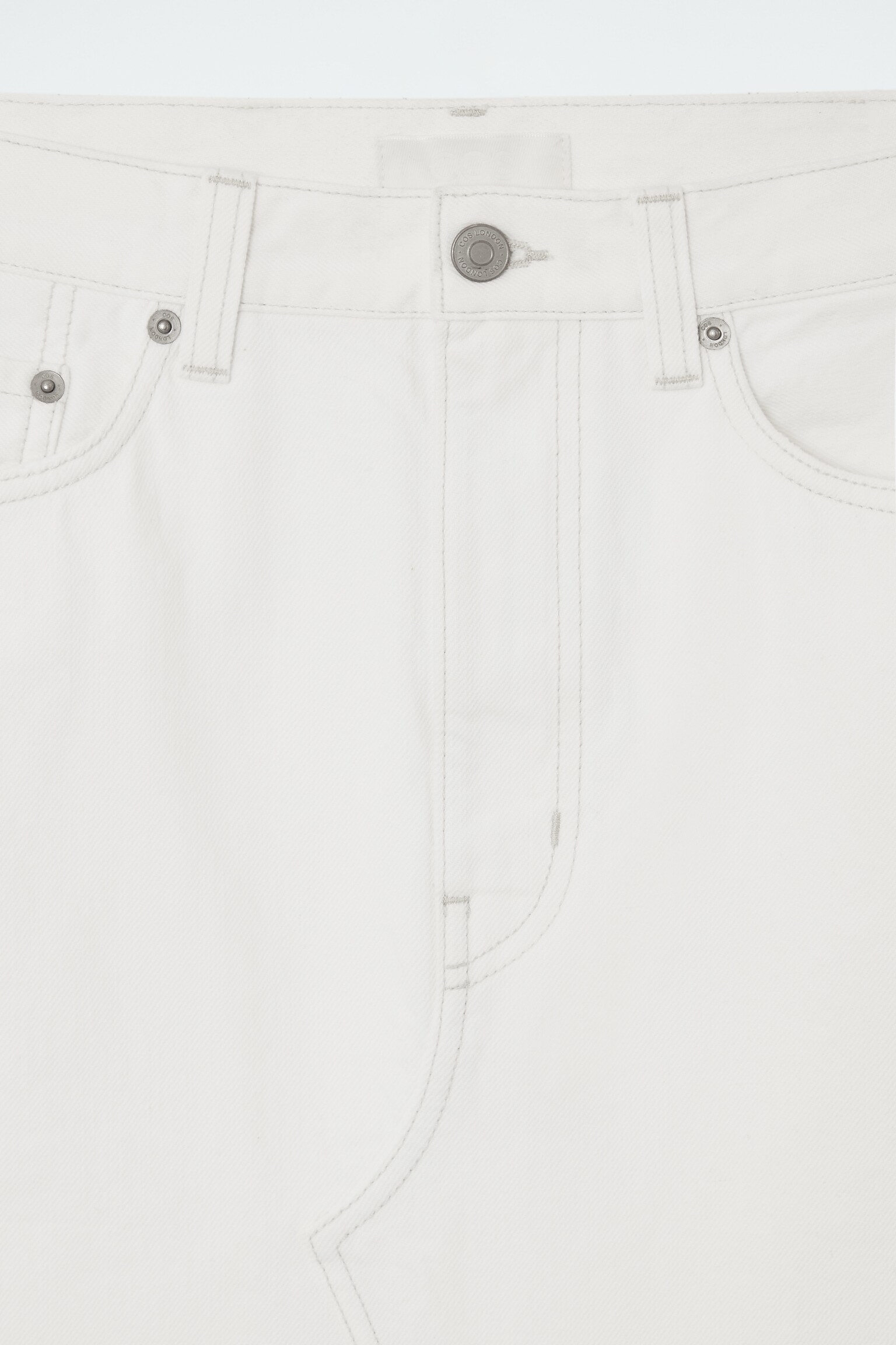 PANELLED DENIM MAXI SKIRT - OFF-WHITE - 2