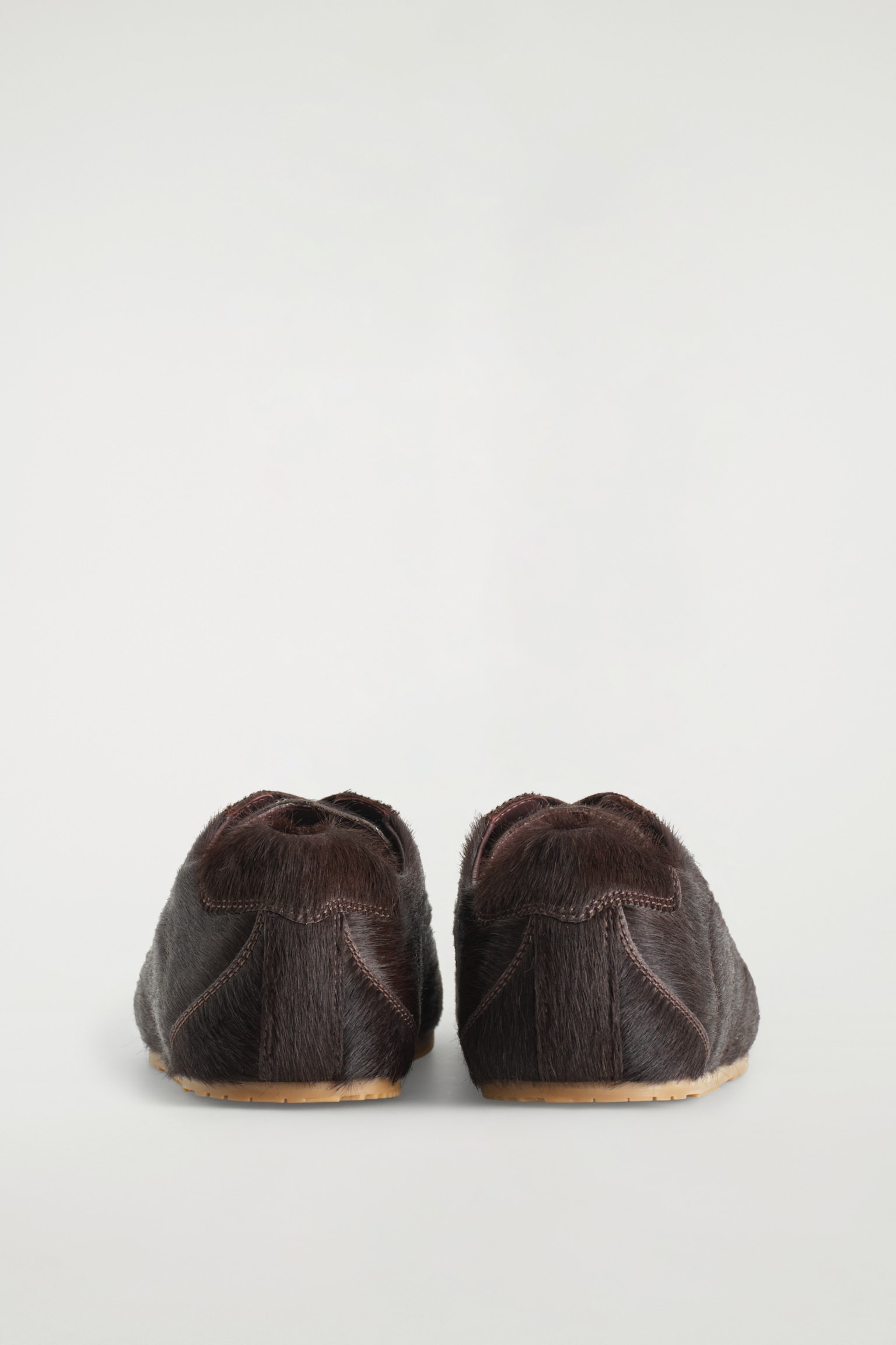 BASKETS MINIMALISTES EN CUIR POILS DE PONEY - CHOCOLAT - 6