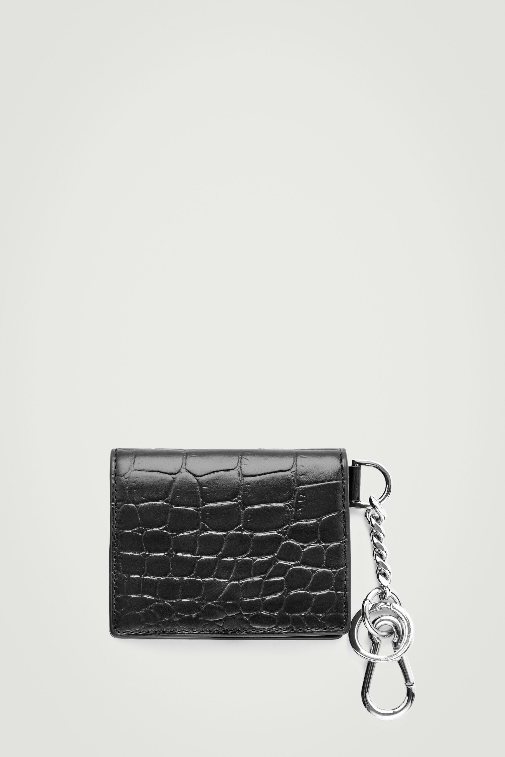CROC-EFFECT LEATHER WALLET - BLACK | COS DE