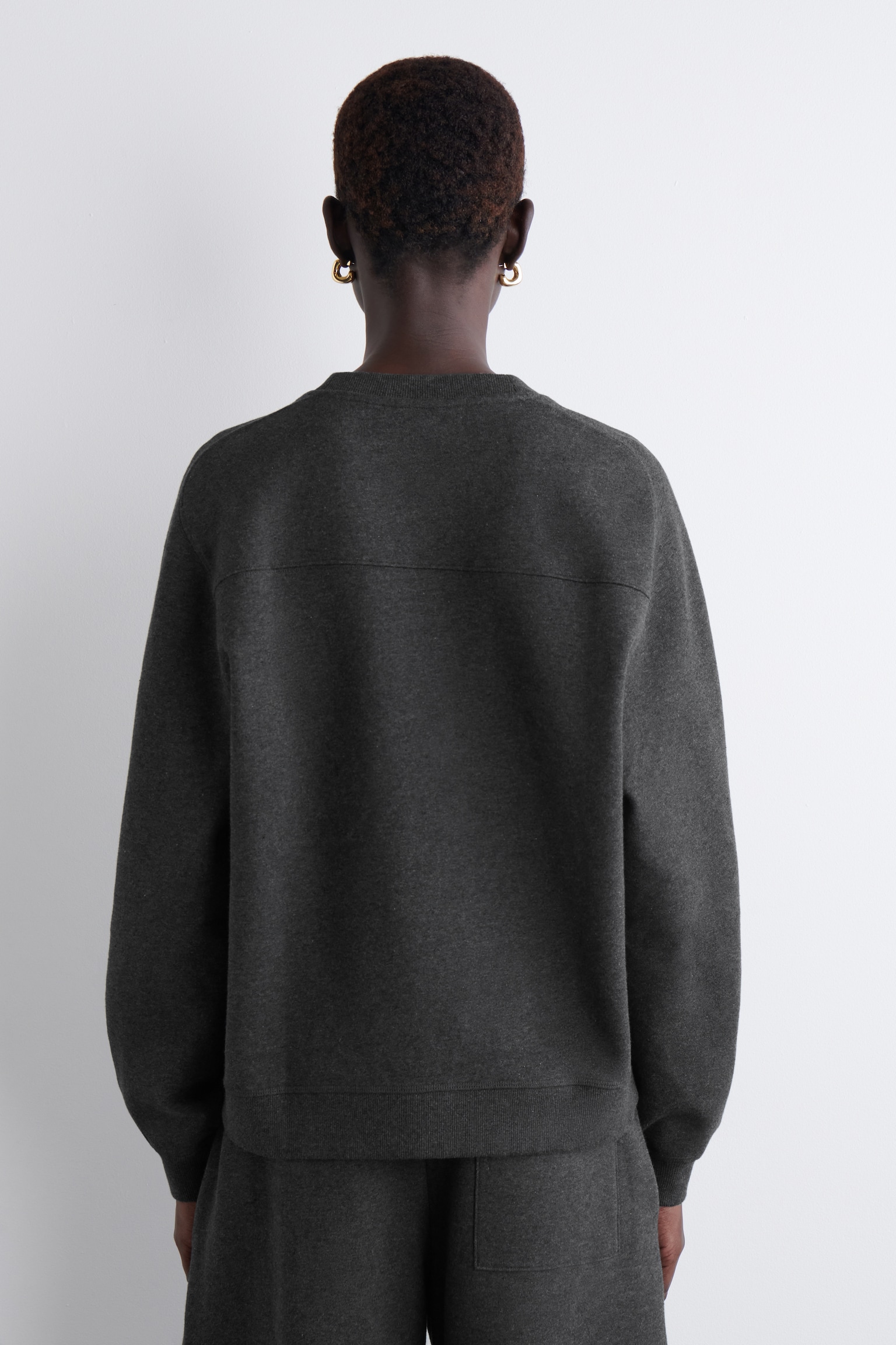 COTTON SWEATSHIRT - DARK-GREY MÉLANGE - 5