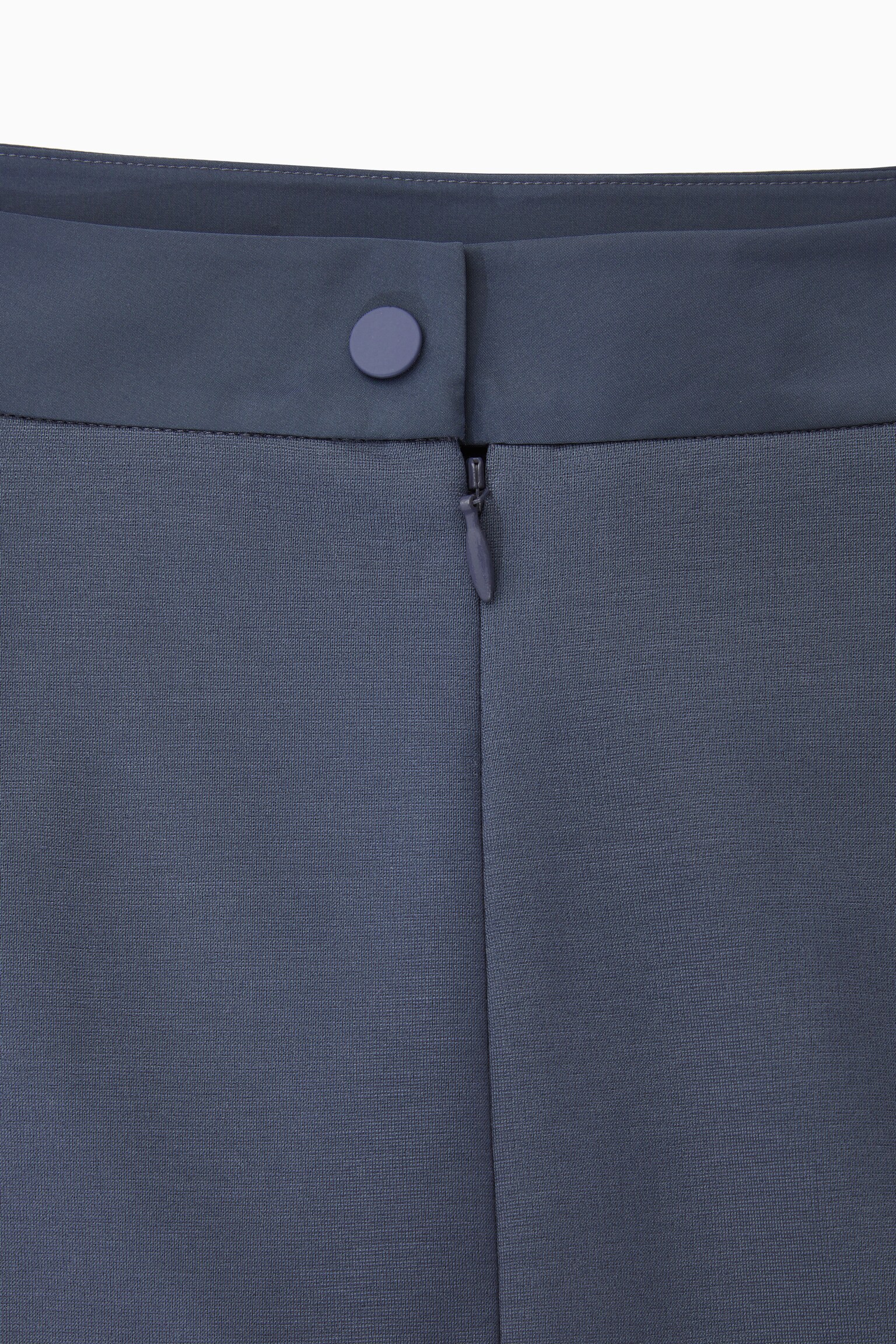 SHELL-PANEL A-LINE MINI SKIRT - BLUE - 2