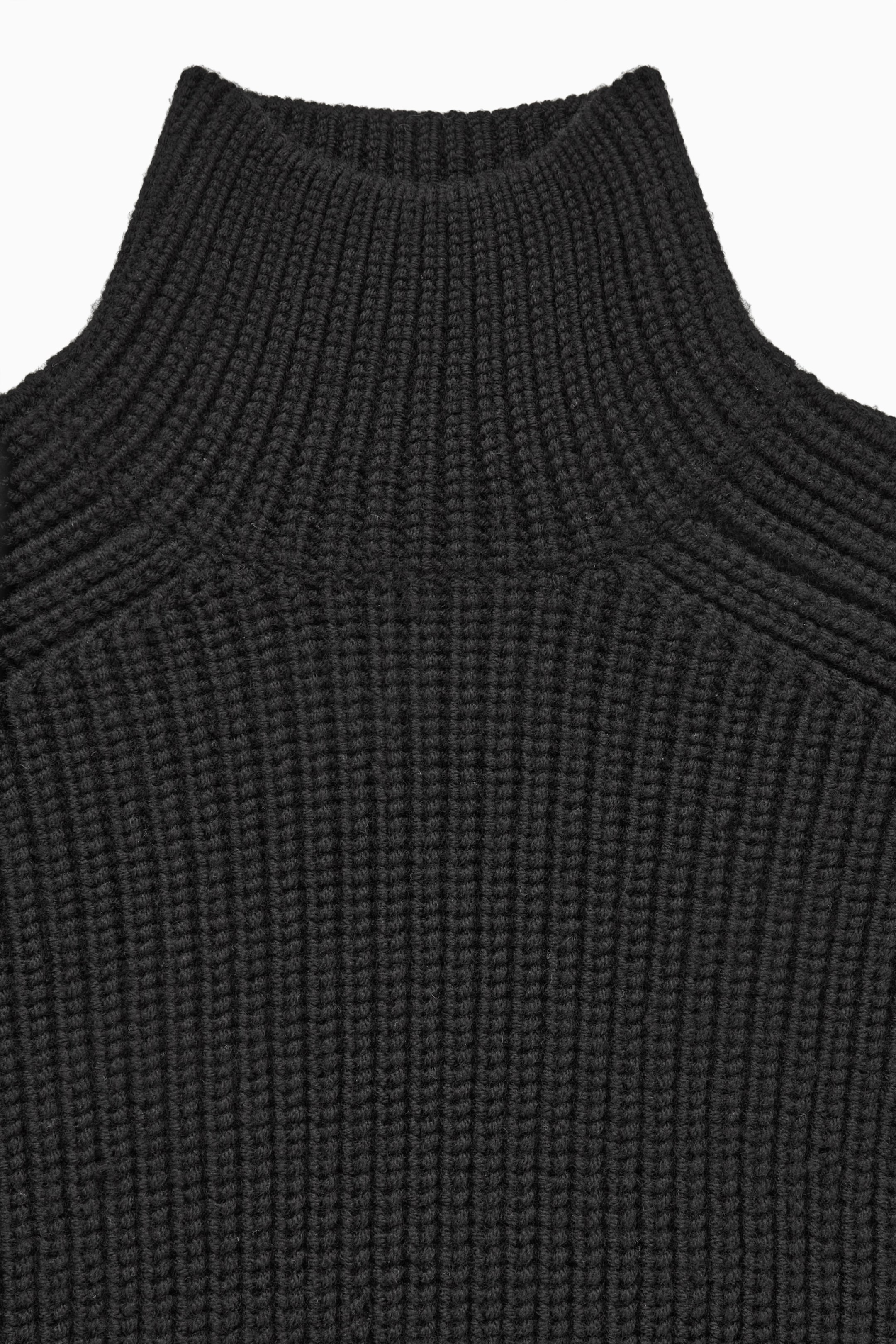 Agrandir l'image: ROBE-PULL LAINE CÔTELÉE ÉPAISSE - NOIR - FEMME | H&M CH 2