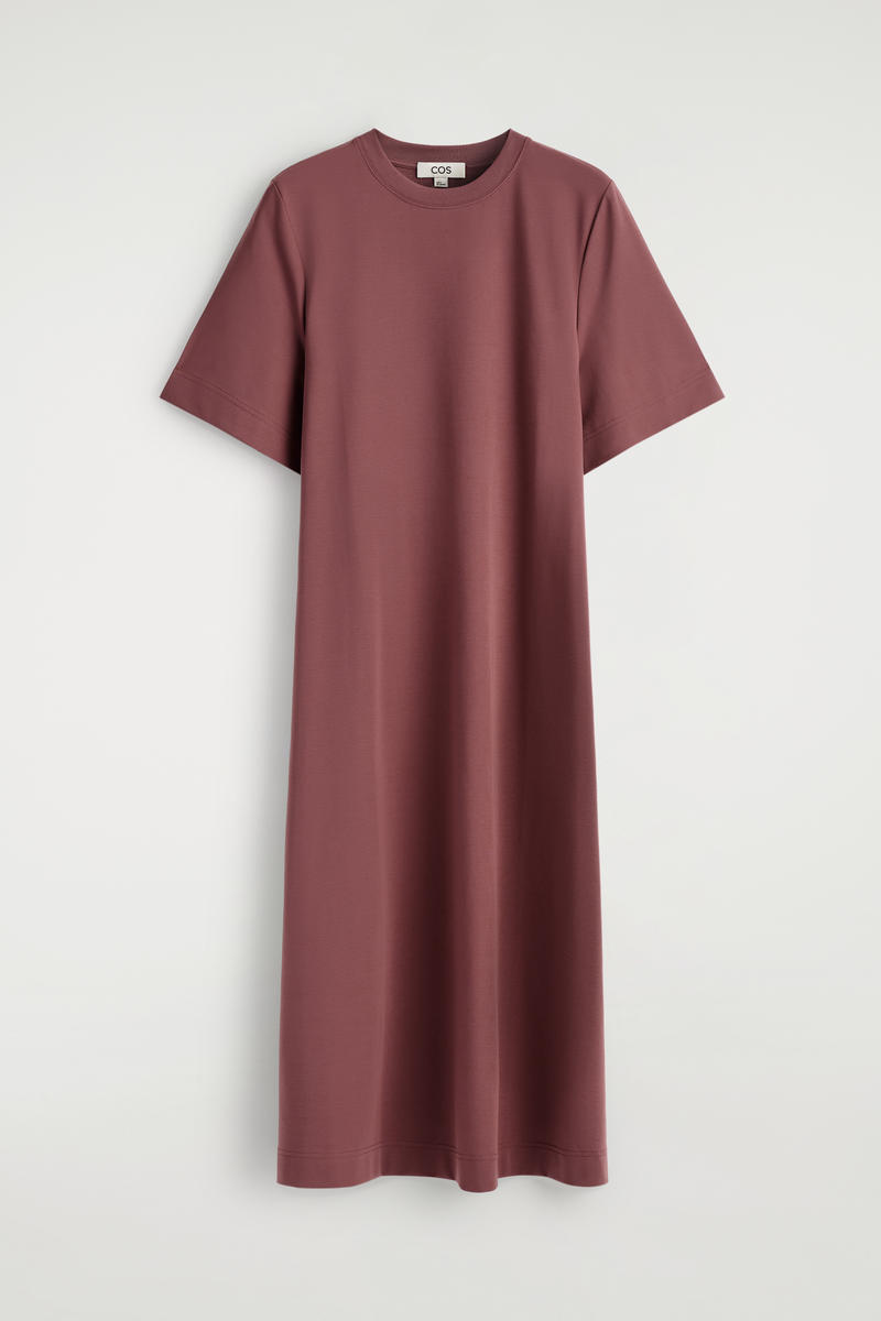 Belt-Detail Midi T-Shirt Dress
