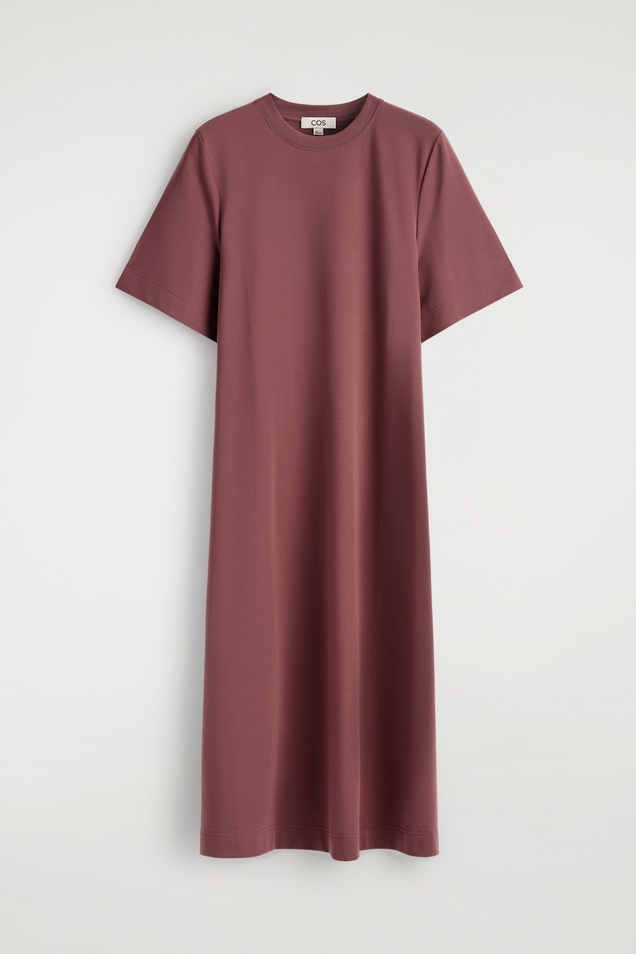 BELT-DETAIL MIDI T-SHIRT DRESS - BROWN | COS BELT-DETAIL MIDI T-SHIRT DRESS - BROWN | COS