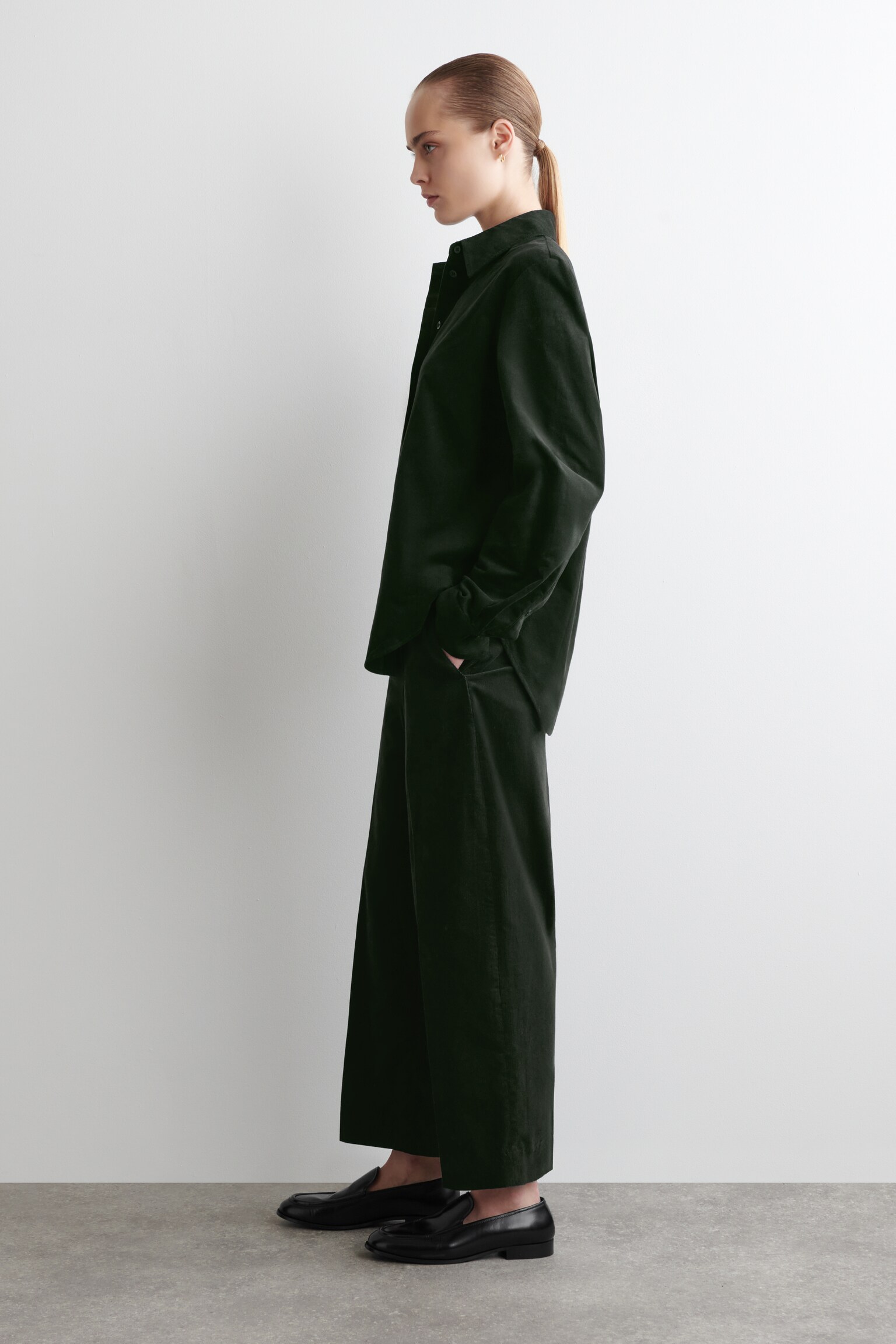 CORDUROY SHIRT - DARK GREEN - 4