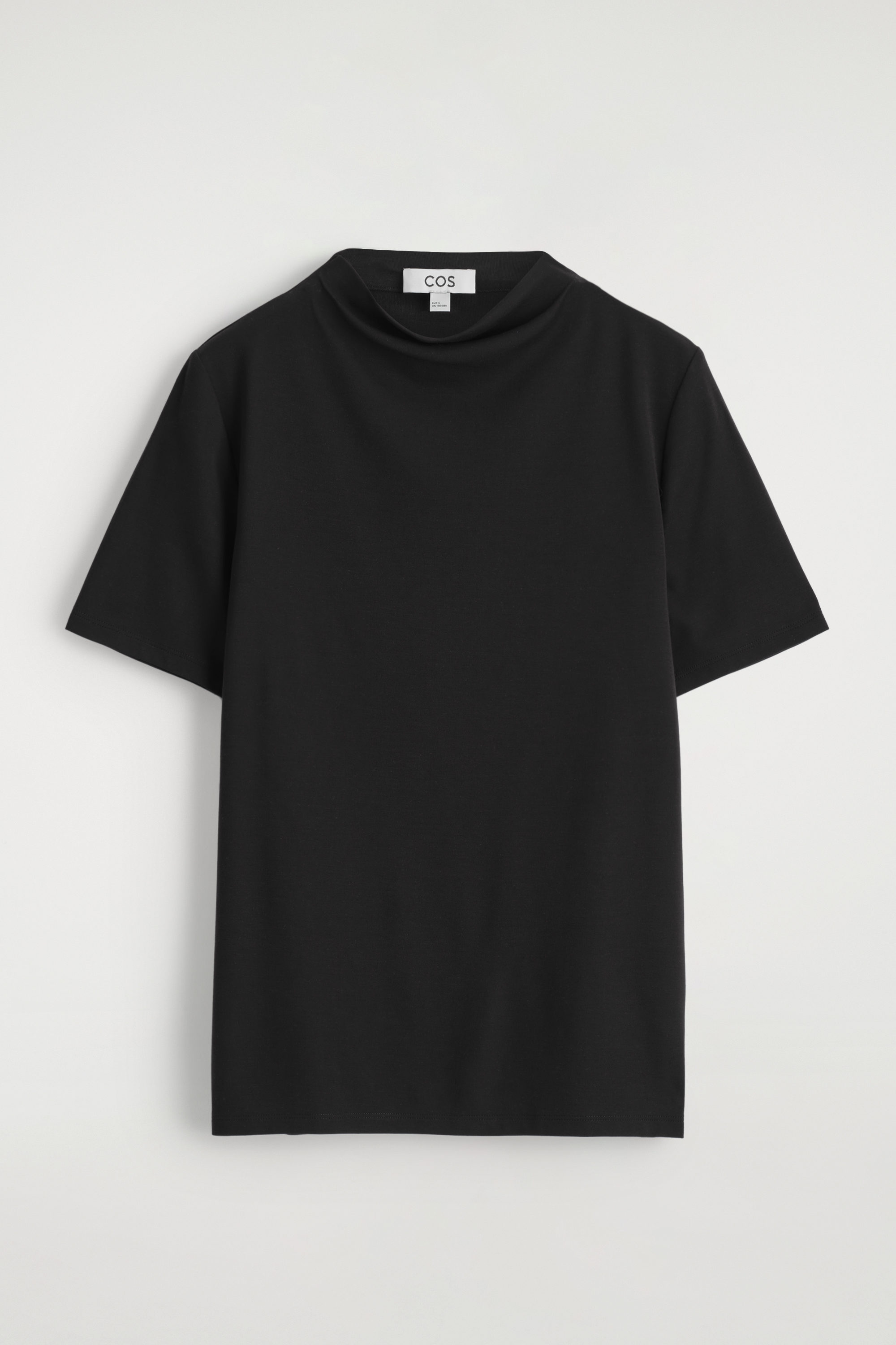 CROPPED JERSEY T-SHIRT - BLACK | COS