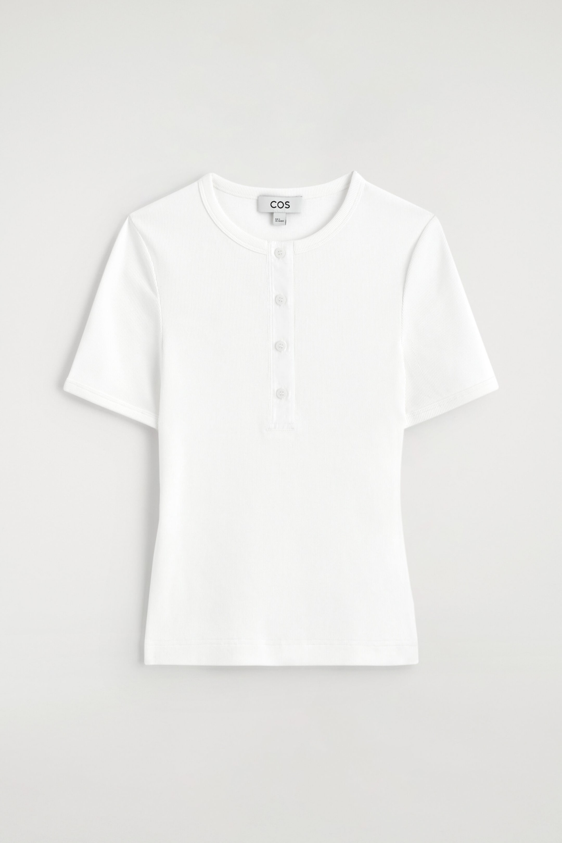 RIBBED HENLEY T-SHIRT