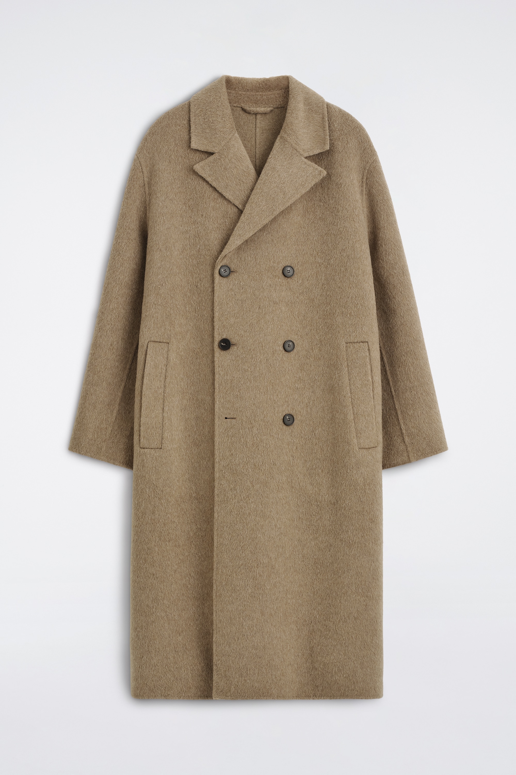 MANTEAU LONG EN MÉLANGE DE LAINE DOUBLE FACE