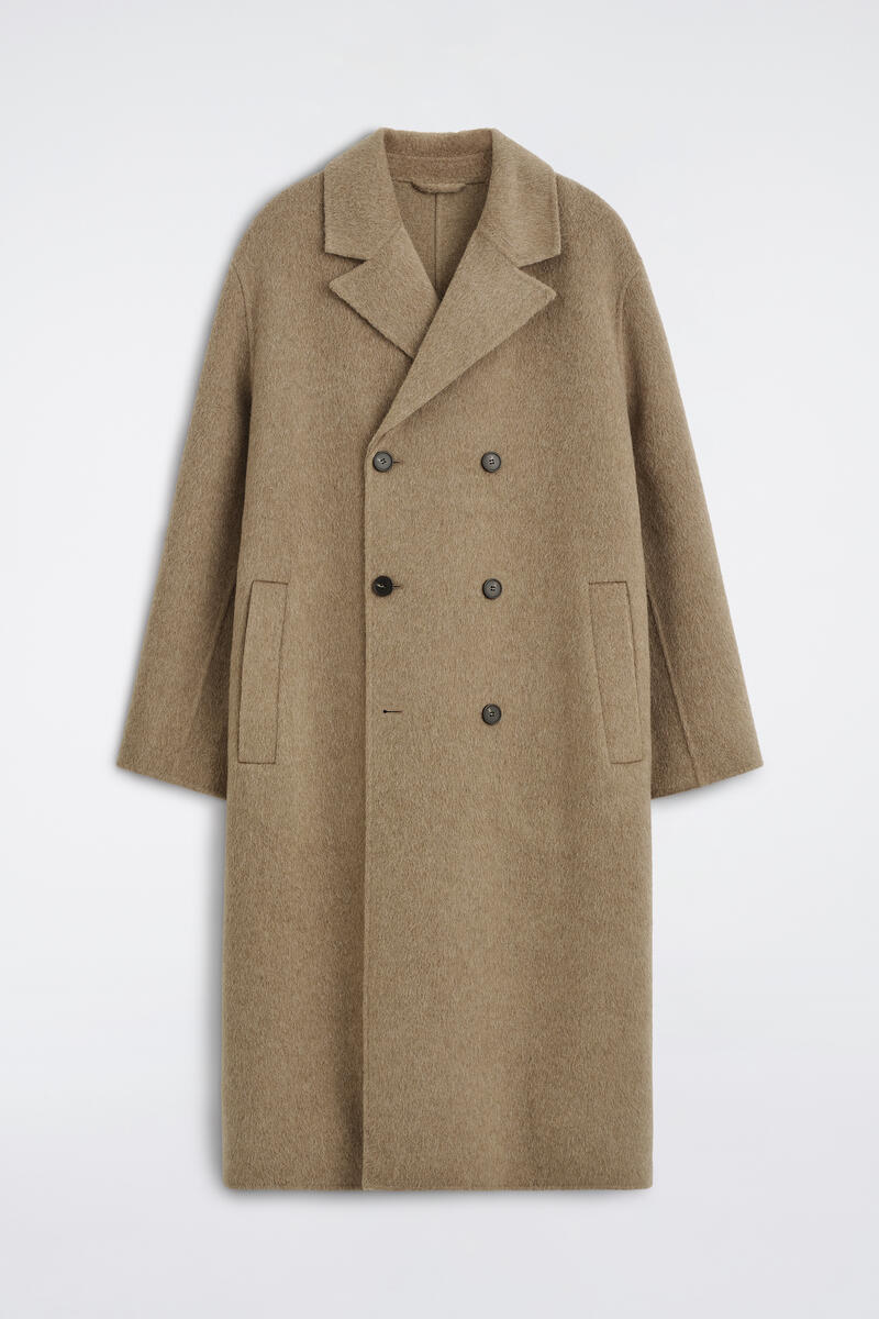 Double-Faced Wool-Blend Long Coat