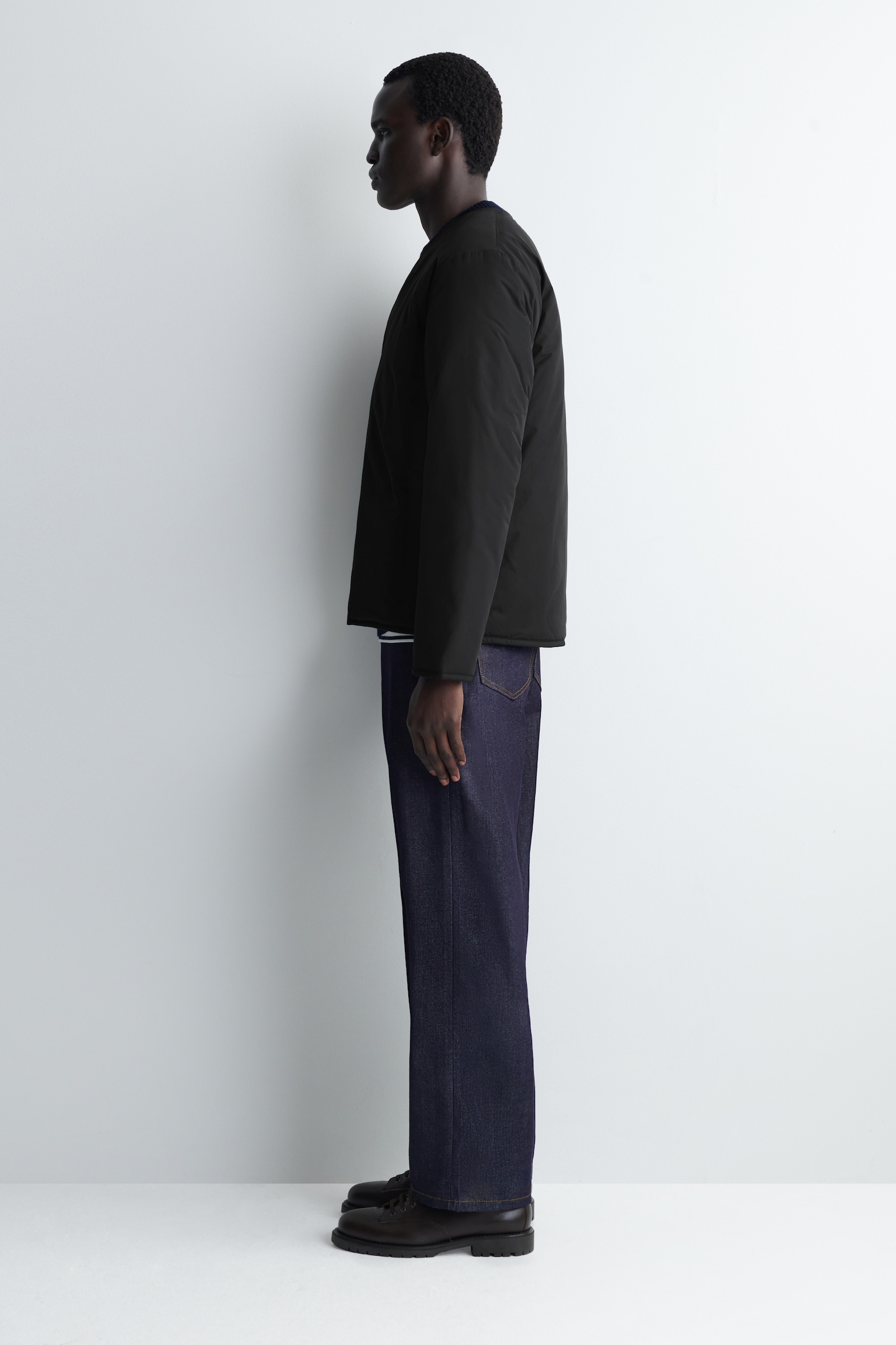 REVERSIBLE QUILTED JACKET - NOIR/GRIS CLAIR - 5