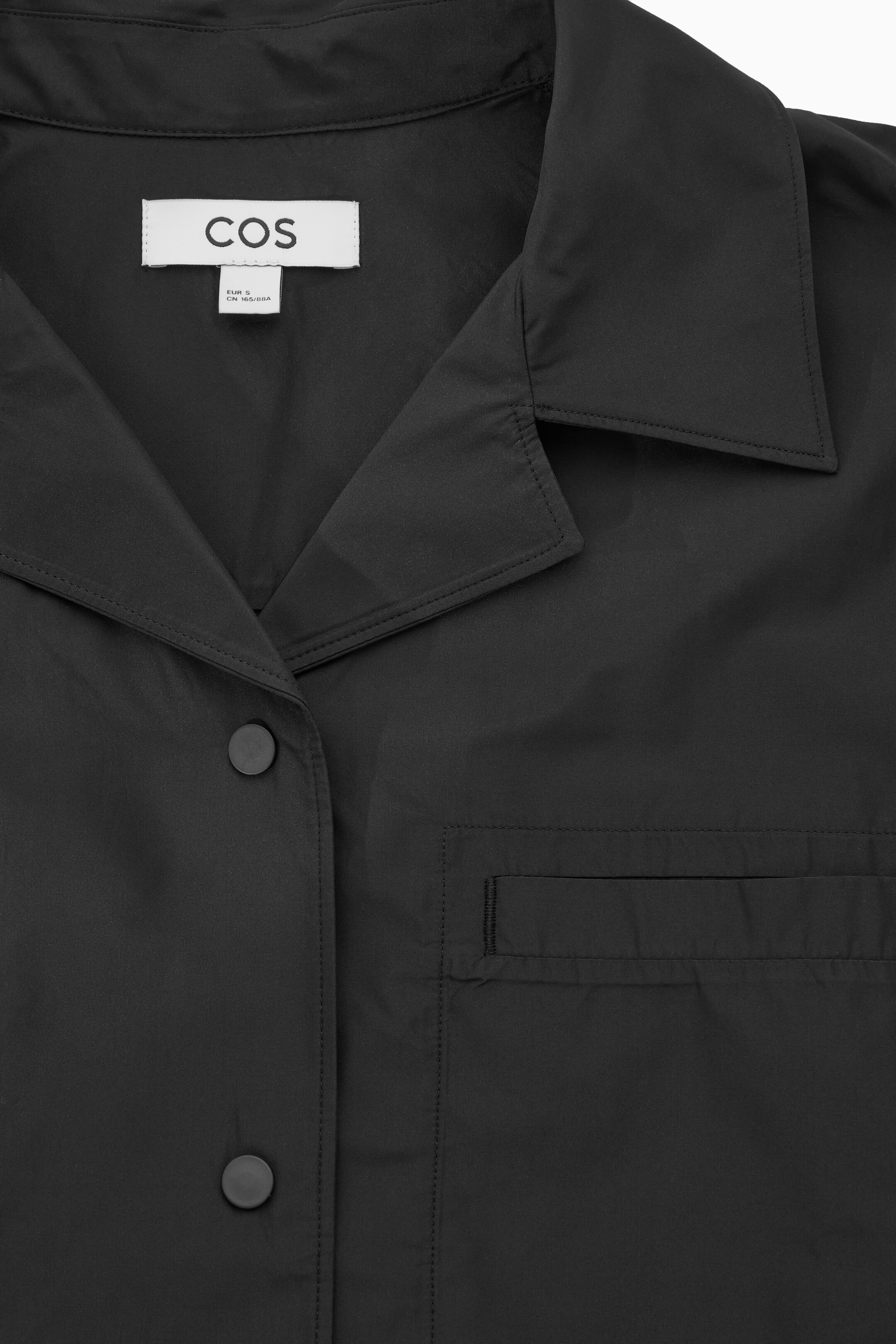 View larger image: BOXY SHELL-PANEL BOWLING SHIRT - BLACK - Ladies | H&M GB 2