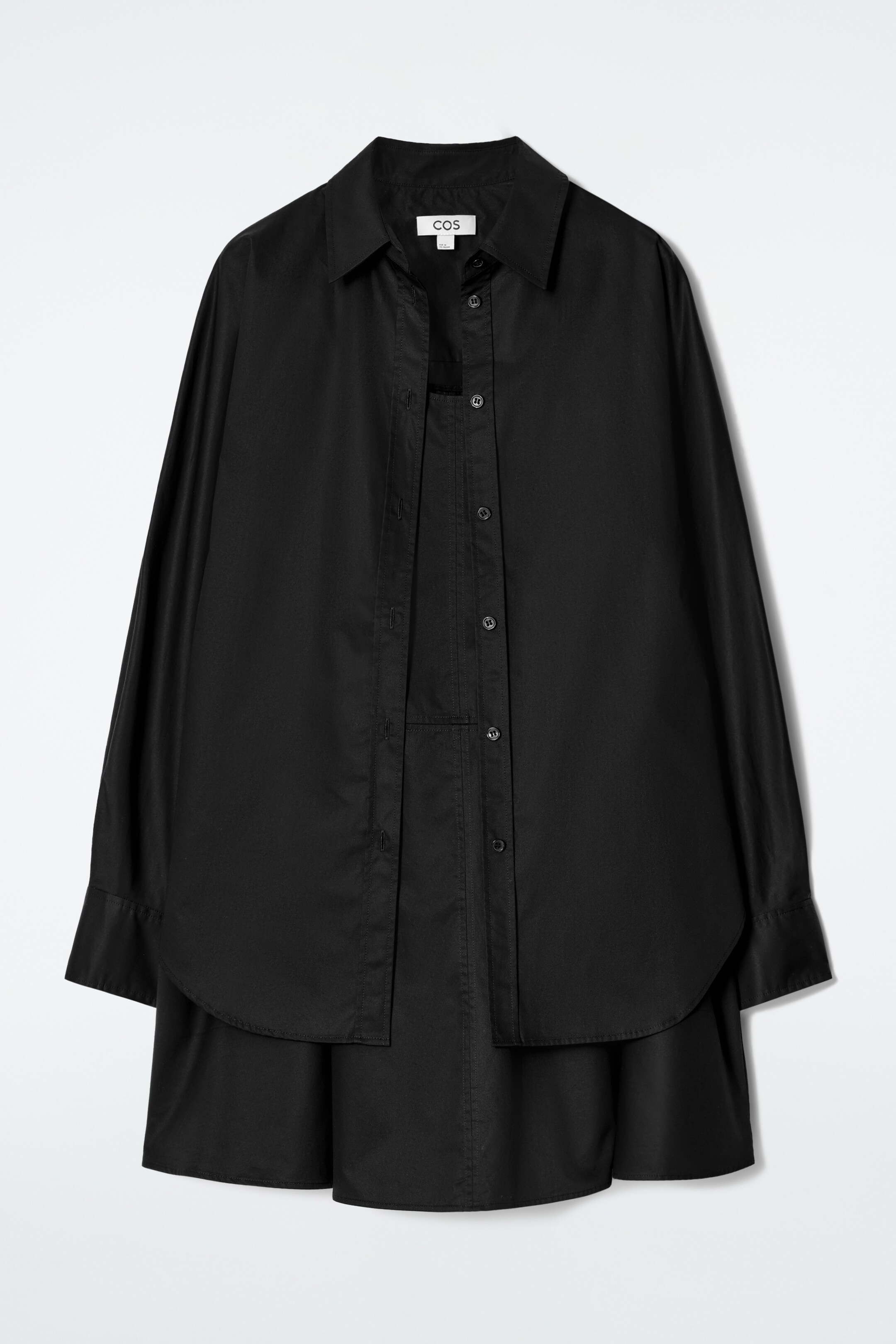 Vezi imaginea mai mare: ROCHIE CĂMAȘĂ TIP TRAPEZ CU STRATURI - NEGRU - FEMEI | H&M RO 6