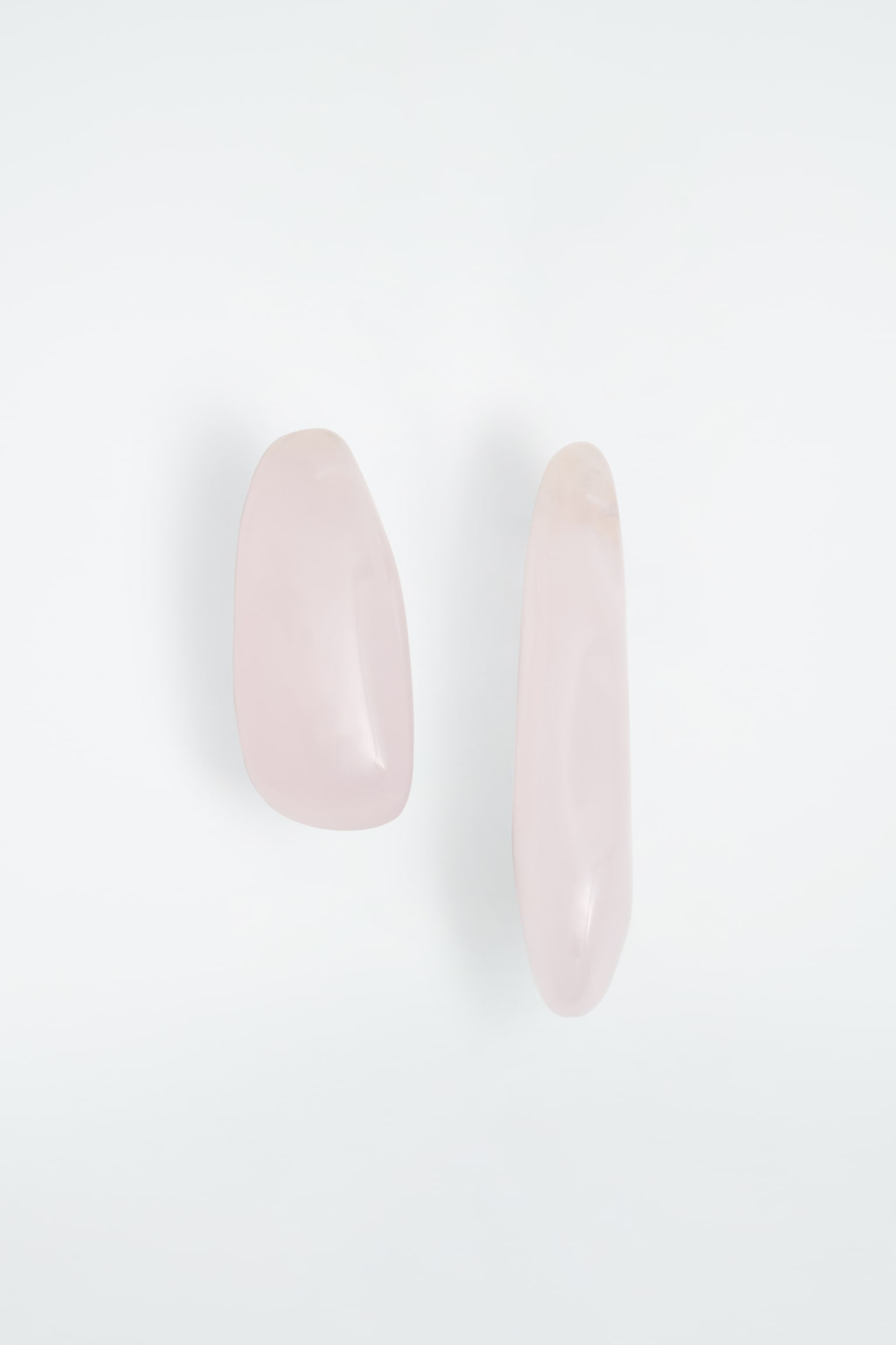 ORECCHINI SPAIATI A FORMA DI CIOTTOLO - ROSA/ARGENTO/ORO - 5