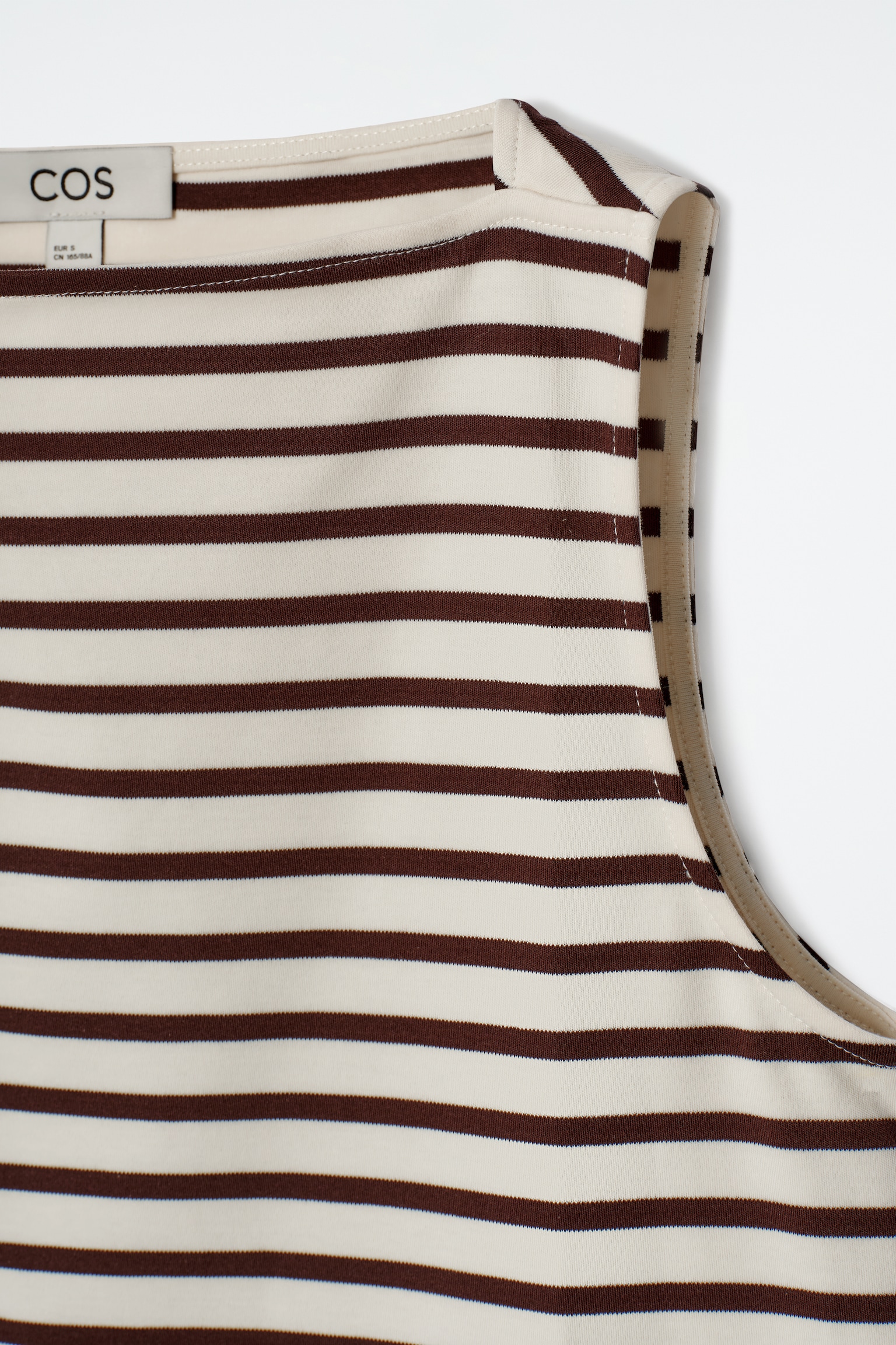 BOAT-NECK TANK TOP - IVORY / BROWN / STRIPED/KHAKI - 7