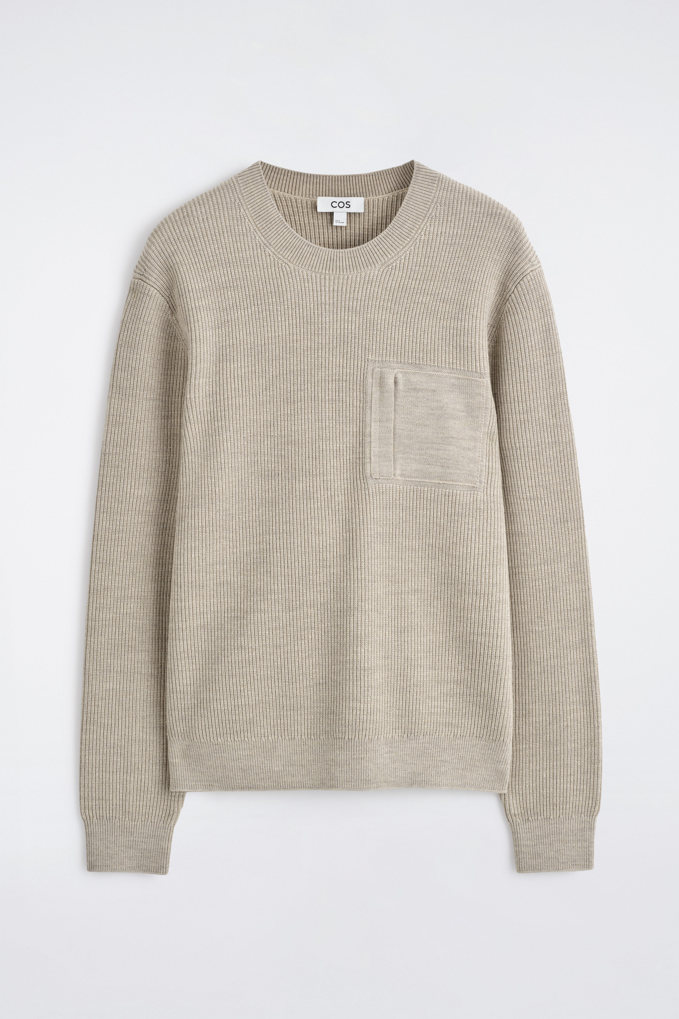 Cornier WOOL GABARDINE PULLOVER Sサイズ BRITISH WOOL MIX HEAVY INLAY SWEAT SHIRTS｜GREIGE – Cornier