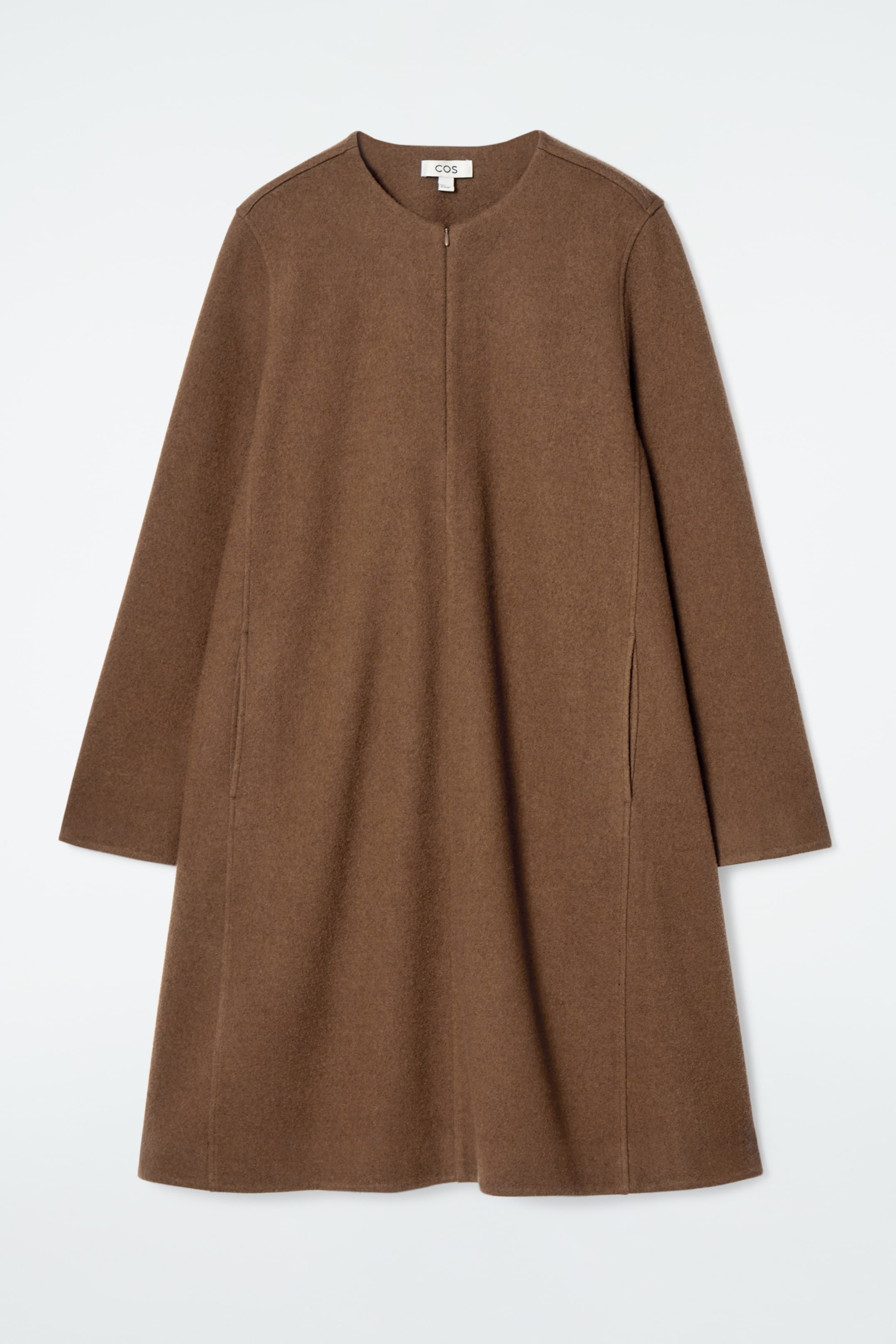 Ingrandisci l'immagine: A-LINE BOILED-WOOL MINI DRESS - BROWN - DONNA | H&M CH 1