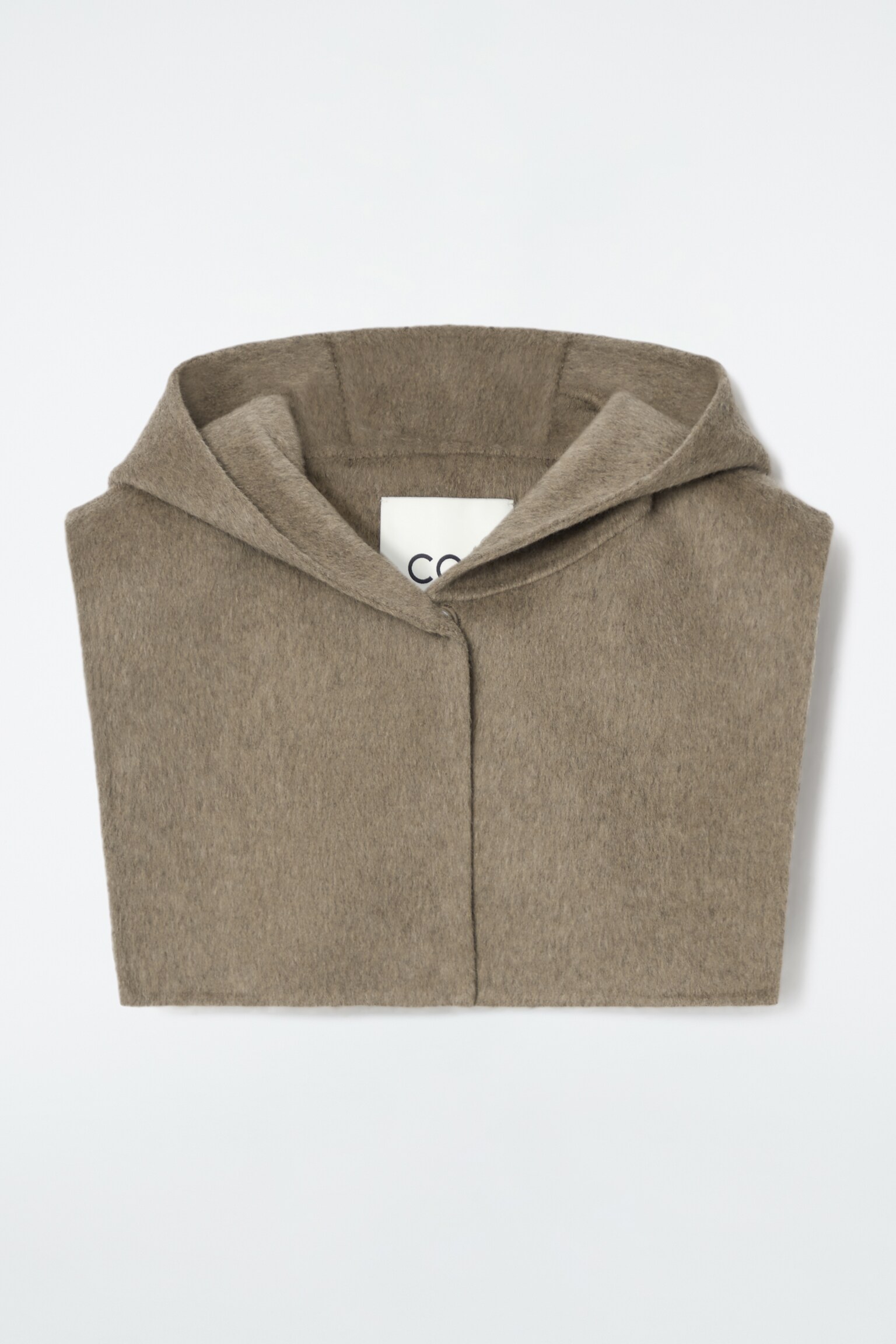 DOUBLE-FACED WOOL HYBRID HOOD - MOLE - 1