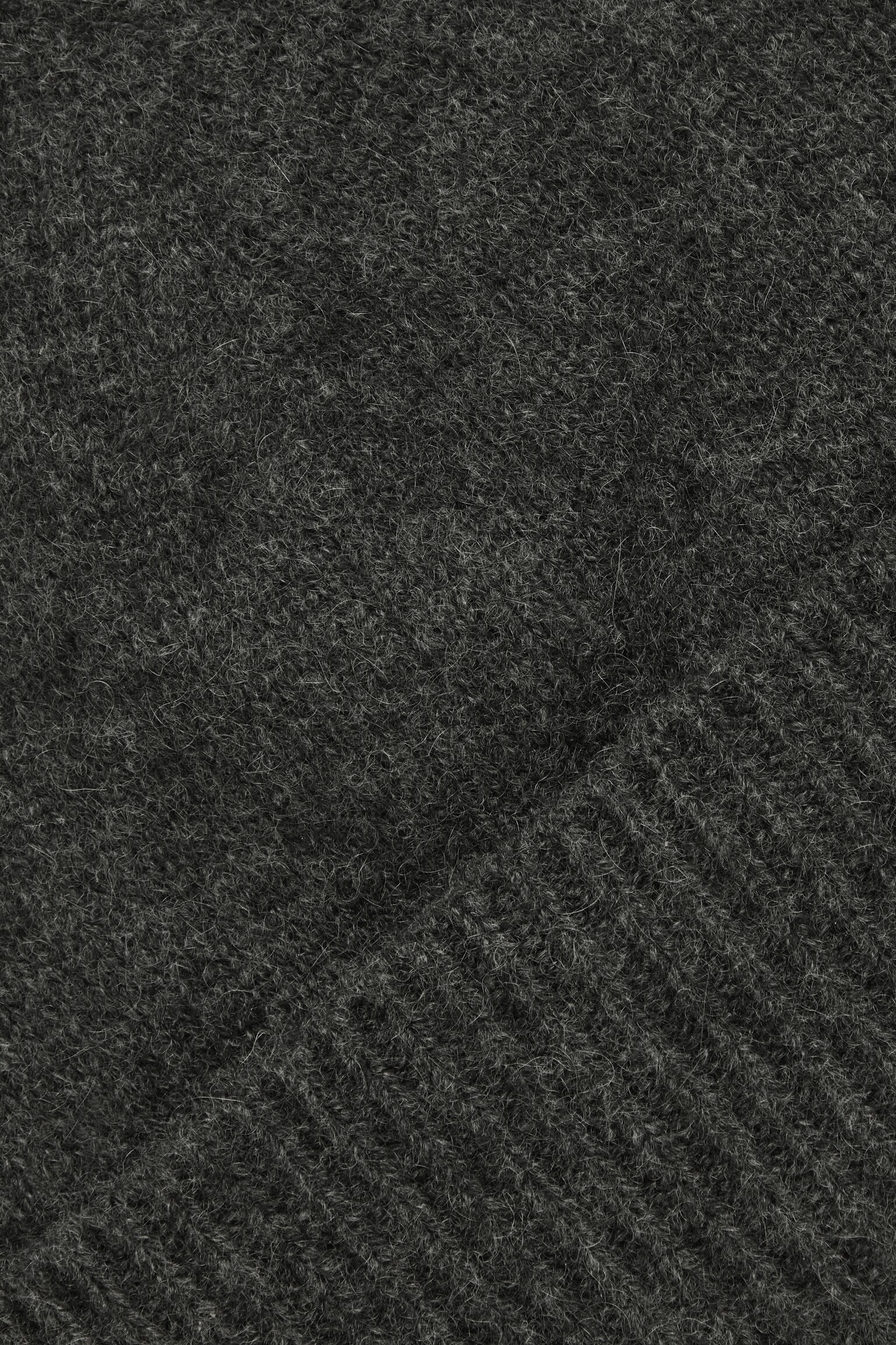 PURE CASHMERE BEANIE - DARK GREY - 2