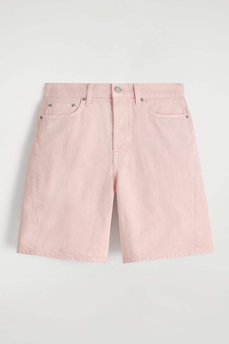 Straight-Leg Denim Shorts