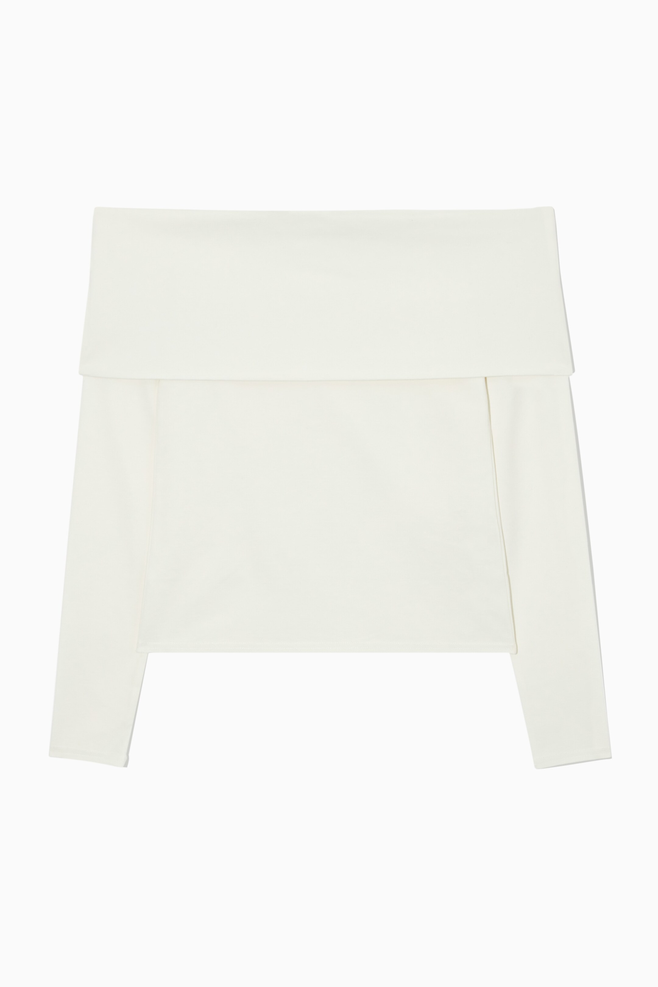 Grösseres Bild ansehen: TOP MANCHES LONGUES ÉPAULES DÉNUDÉES - Cremeweiß - DAMEN | H&M CH 1