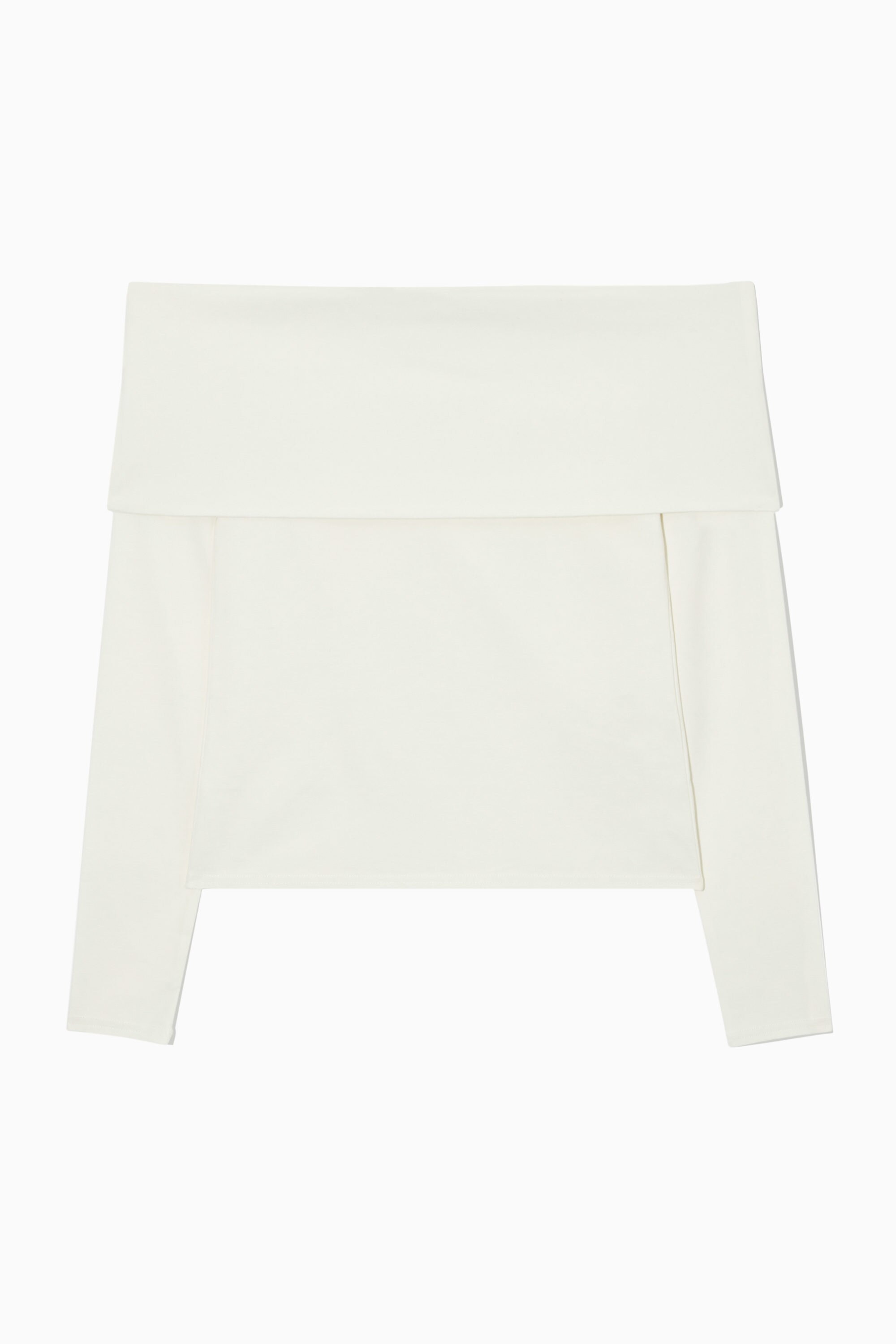 OFF-THE-SHOULDER LONG-SLEEVED TOP - OFF-WHITE | COS